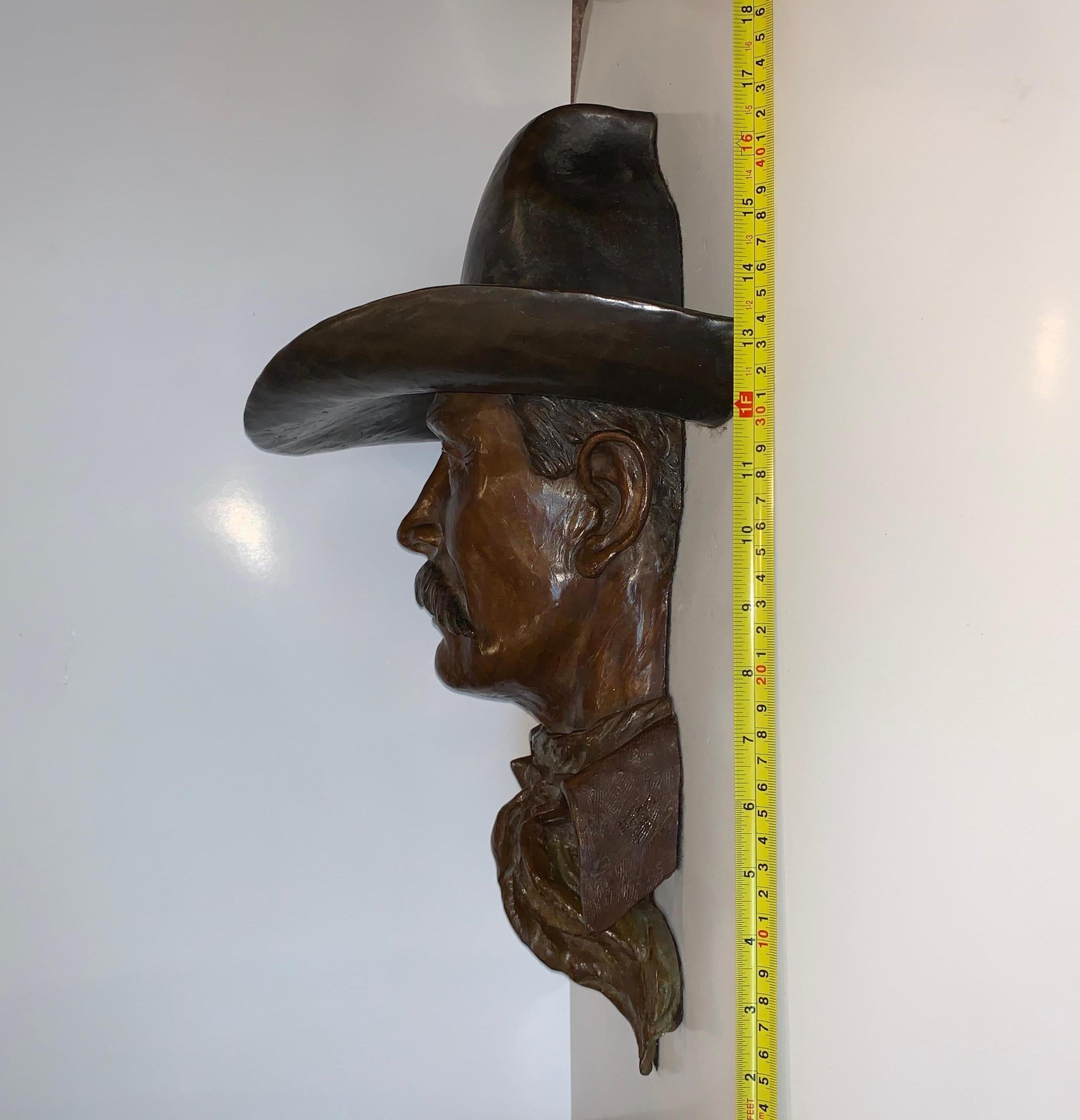 Bronze Cowboy Wall Mount edition # 13/25, LARGE 19