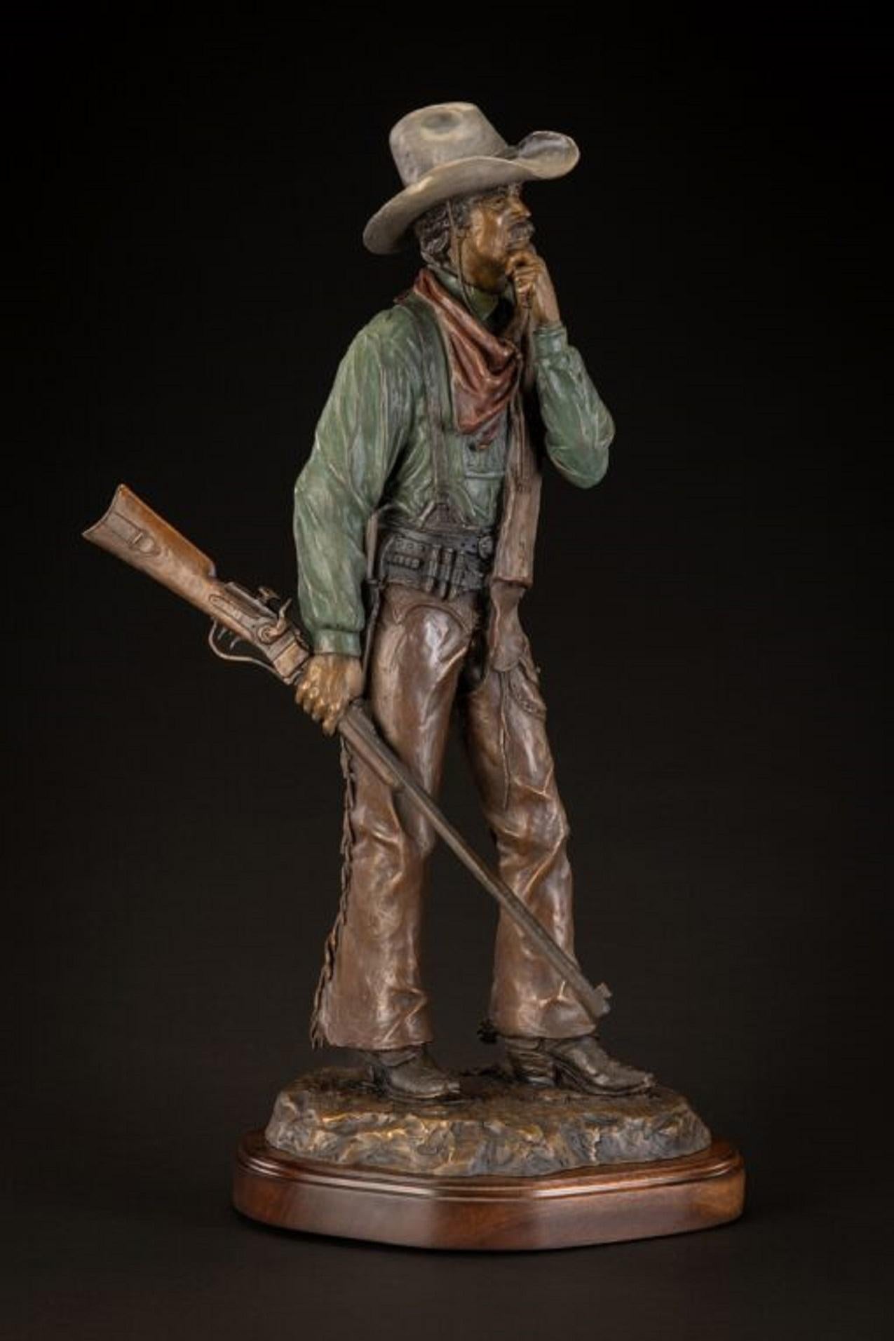Sizin' Up The Bucket Shot - Realist Sculpture by Bill Nebeker