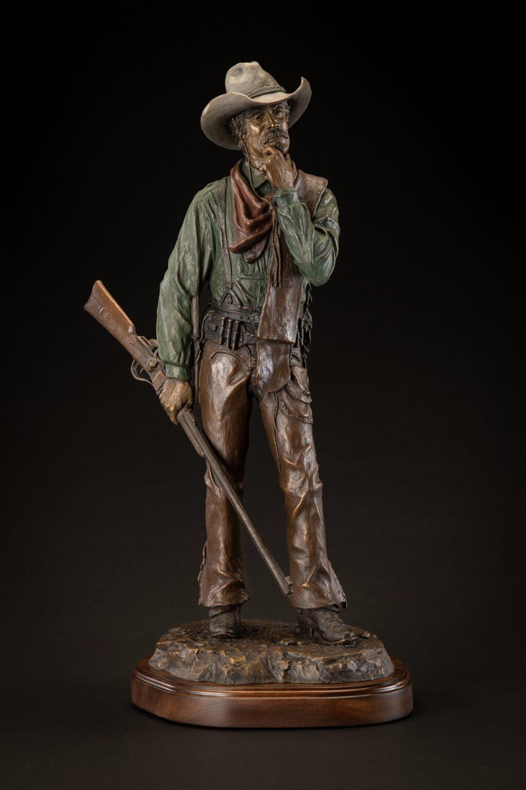 Sizin' Up The Bucket Shot - Sculpture by Bill Nebeker
