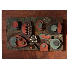 Bill ODonnell Shifflers Woods Abstract Modern Metal Assemblage Wall Sculpture