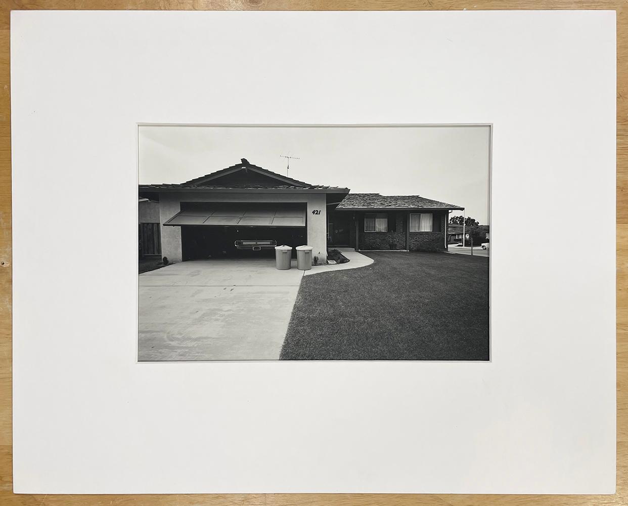 Untitled (Driveway) - Black and White Landscape, Suburban, Neighborhood - Photograph by Bill Owens