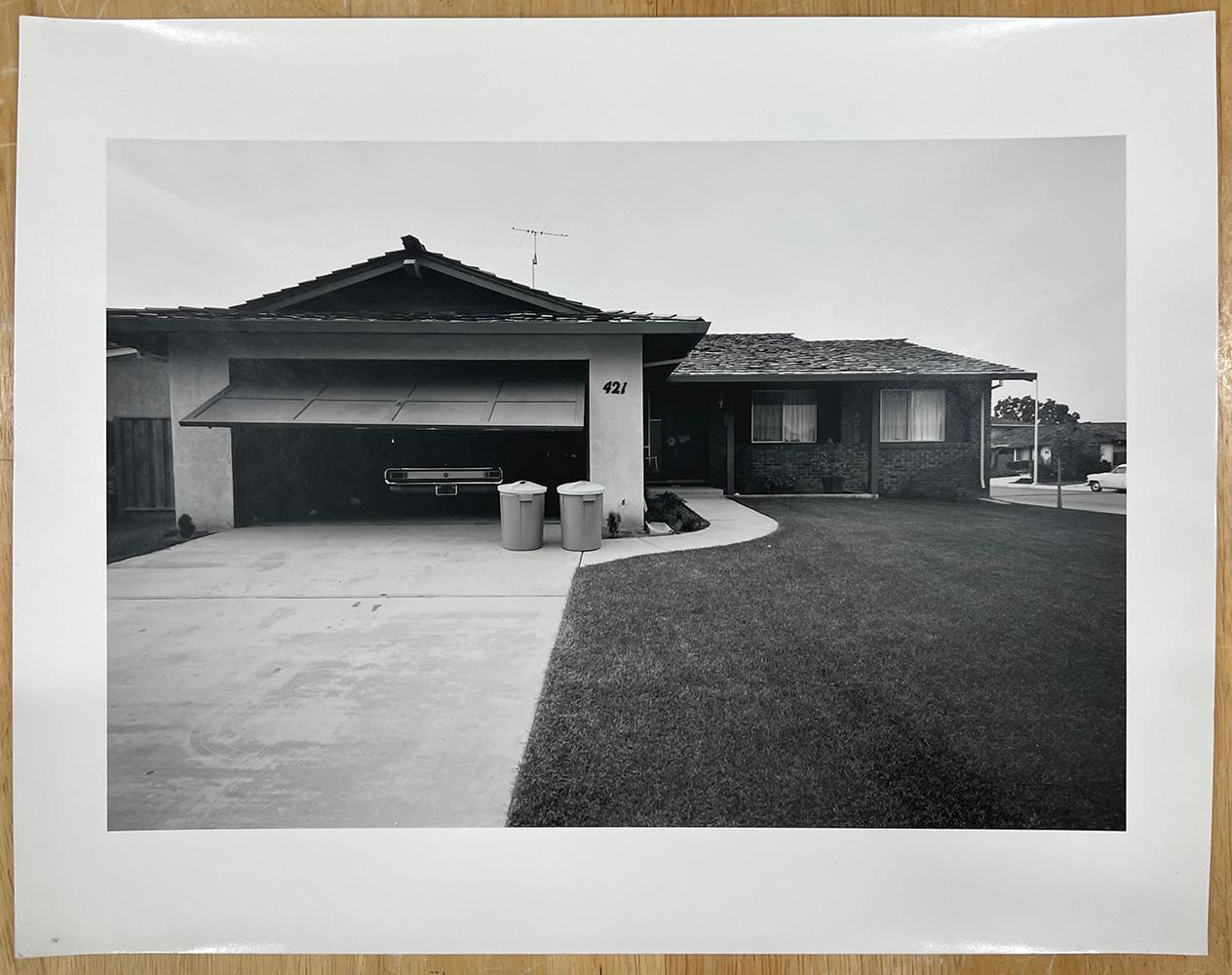 Untitled (Driveway) - Black and White Landscape, Suburban, Neighborhood - Contemporary Photograph by Bill Owens