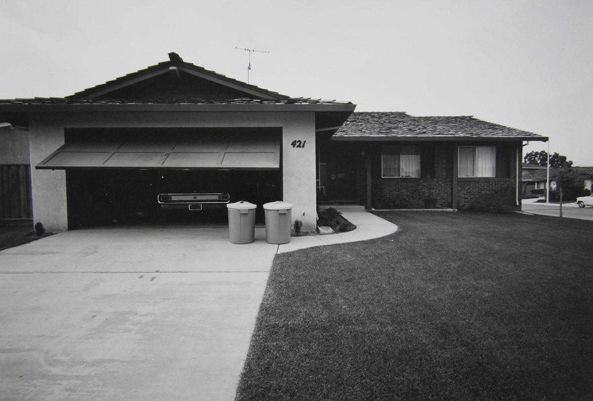 Bill Owens Black and White Photograph - Untitled (Driveway) - Black and White Landscape, Suburban, Neighborhood
