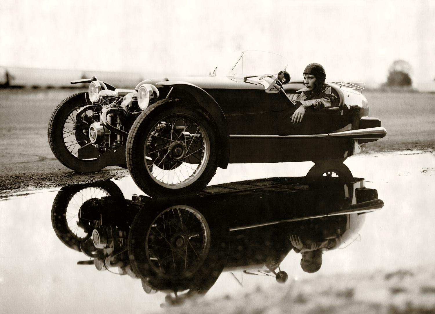 Black and White Photograph Bill Phelps - Trike, Linas, France, 1999