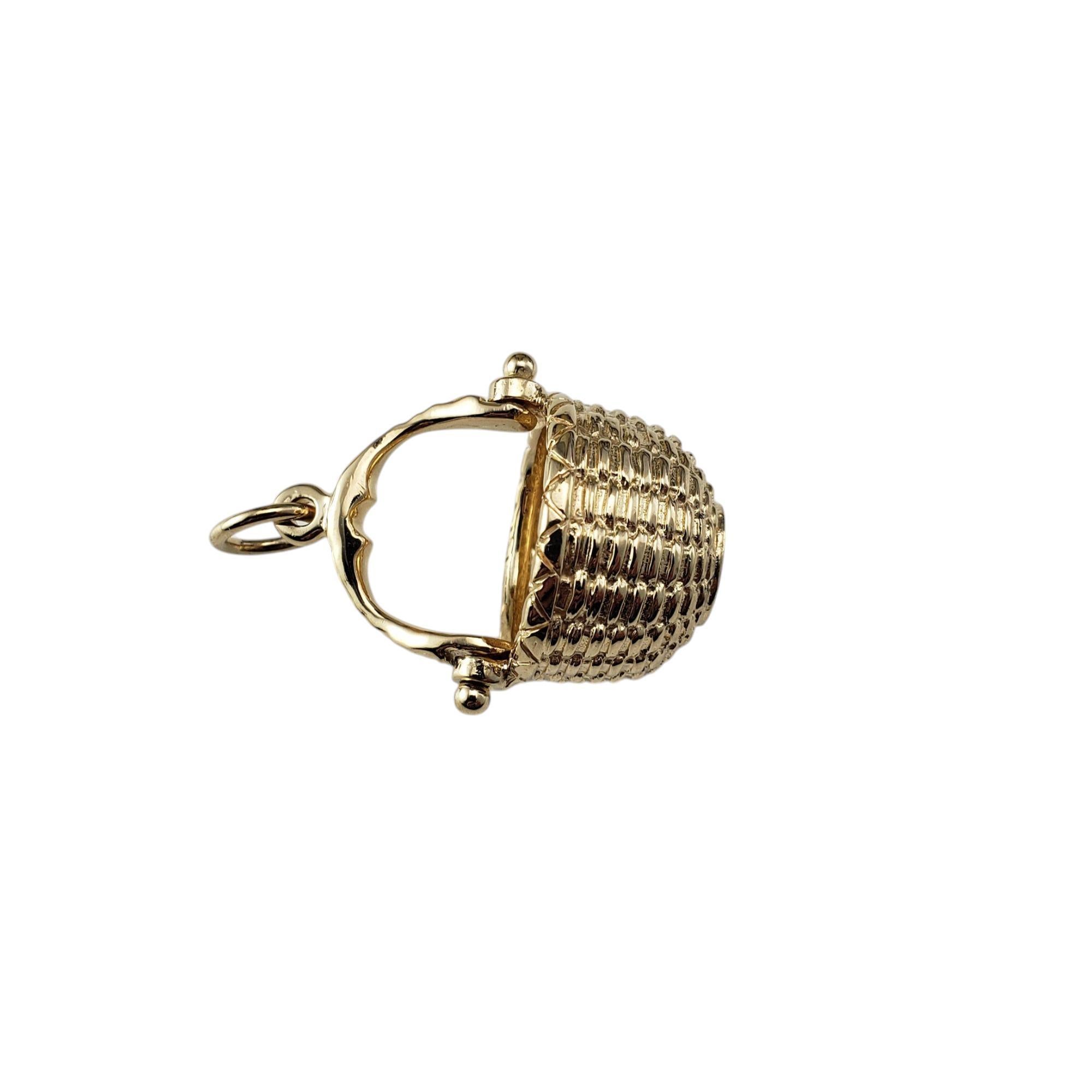 Contemporary Bill Rowe 14K Yellow Gold Nantucket Basket Charm #20954 For Sale
