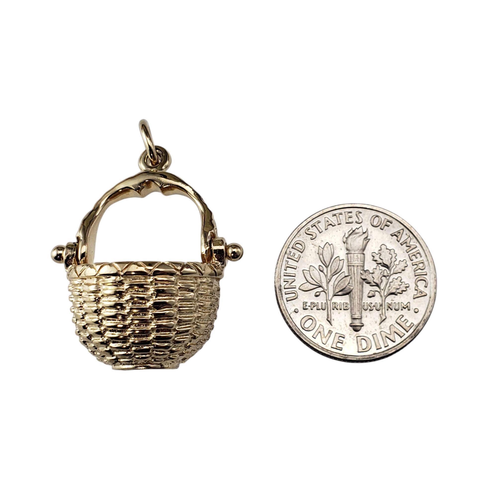 Bill Rowe 14K Yellow Gold Nantucket Basket Charm #20954 For Sale 1