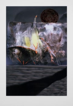 "Mystic Sunset" Explosion of Shapes & Colors, Mixed Media Photography