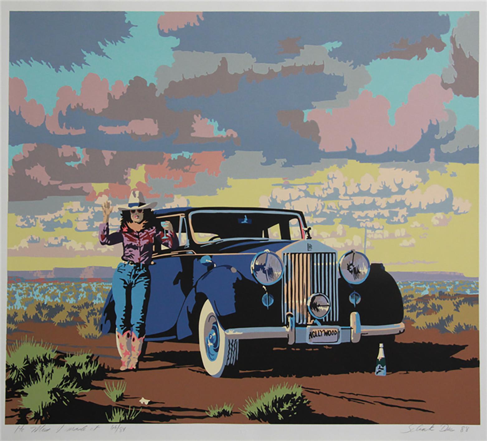 Hi Mom I Made It, 1988
Bill Schenck
Serigraph
Size: 26 x 30 inches

The artist, Billy Schenck, has been known internationally for the past 43 years as one of the originators of the contemporary “Pop” western movement, and an American painter who
