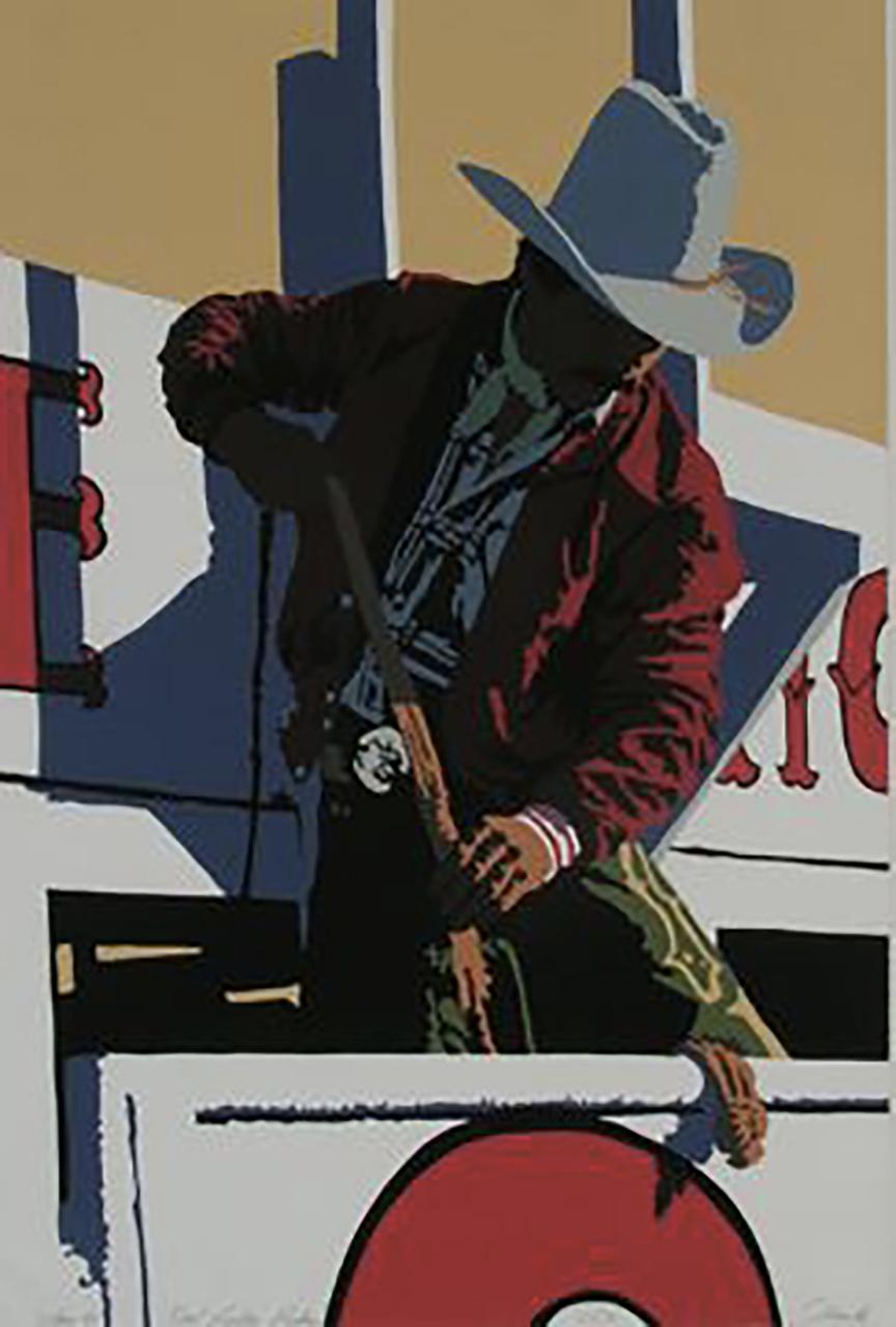 Red Rodeo Rider 1981
Bill Schenck 
Serigraph, edition of 75
Image size 35 x 25 inches

 UNFRAMED

Billy Schenck has been known internationally for 44 years as one of the originators of the contemporary "Pop" western movement. Schenck has had over