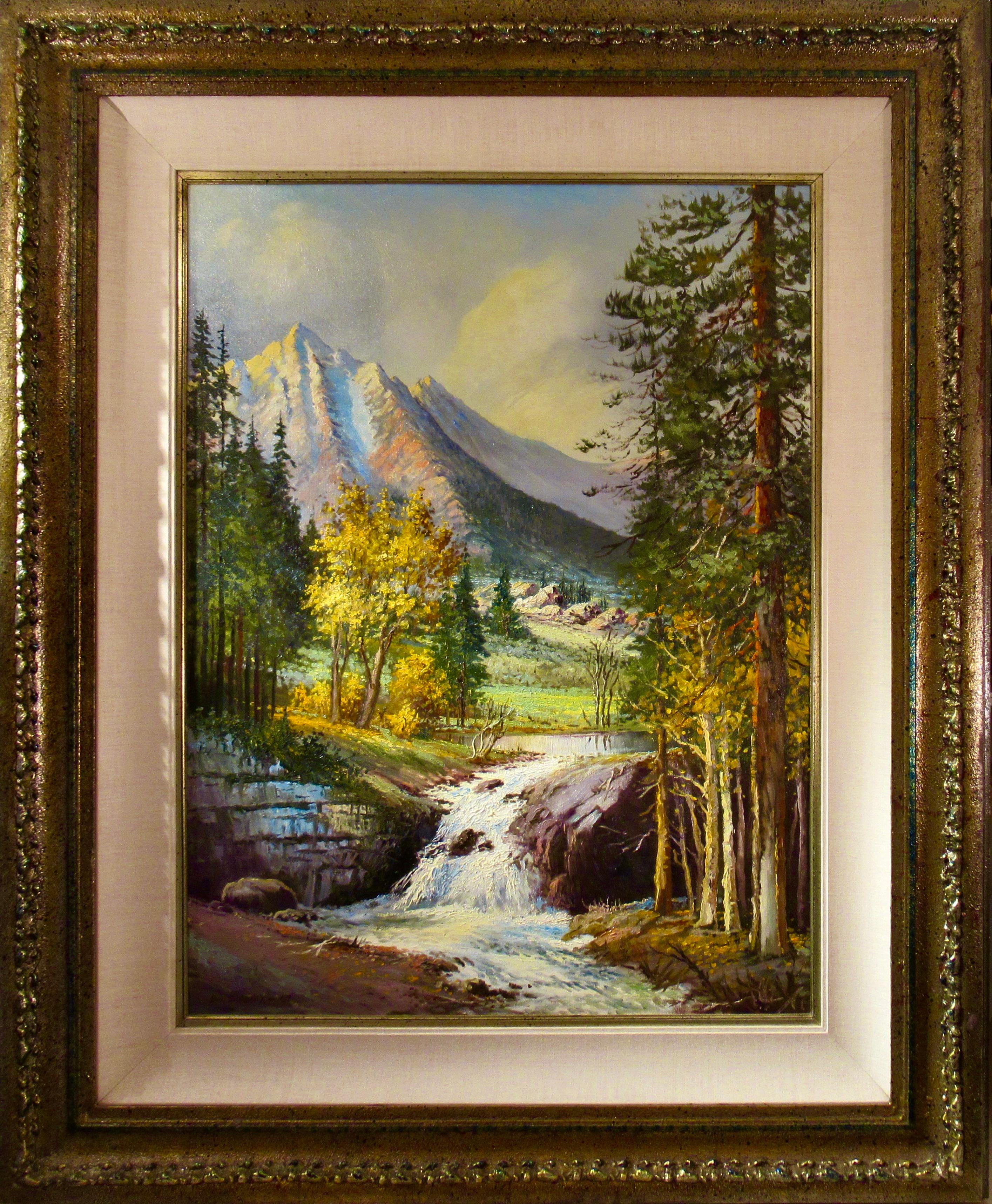 Bill Shaddix Figurative Painting - "California Landscape" Large oil painting on canvas