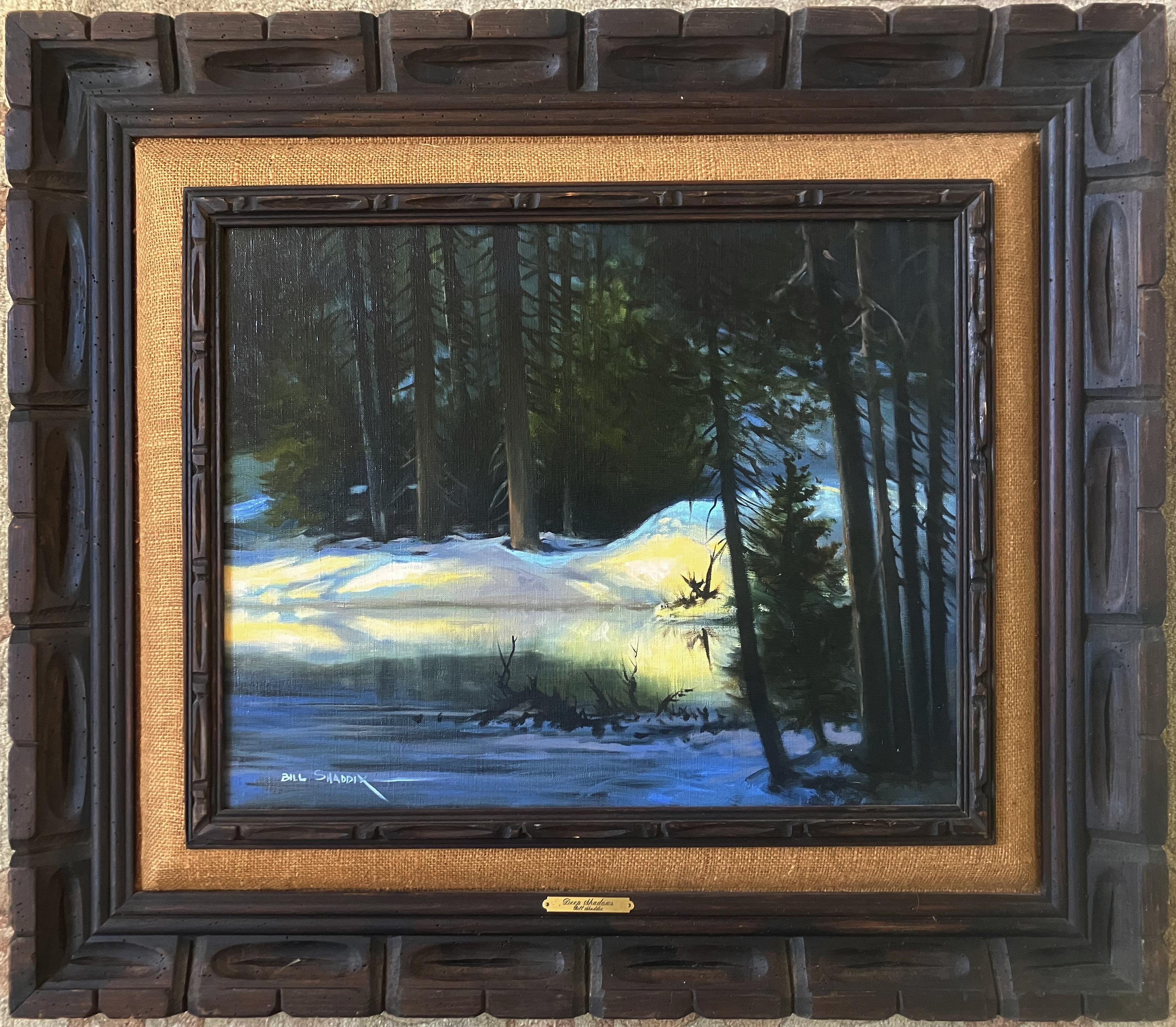 Bill Shaddix Landscape Painting – Tiefe Schatten