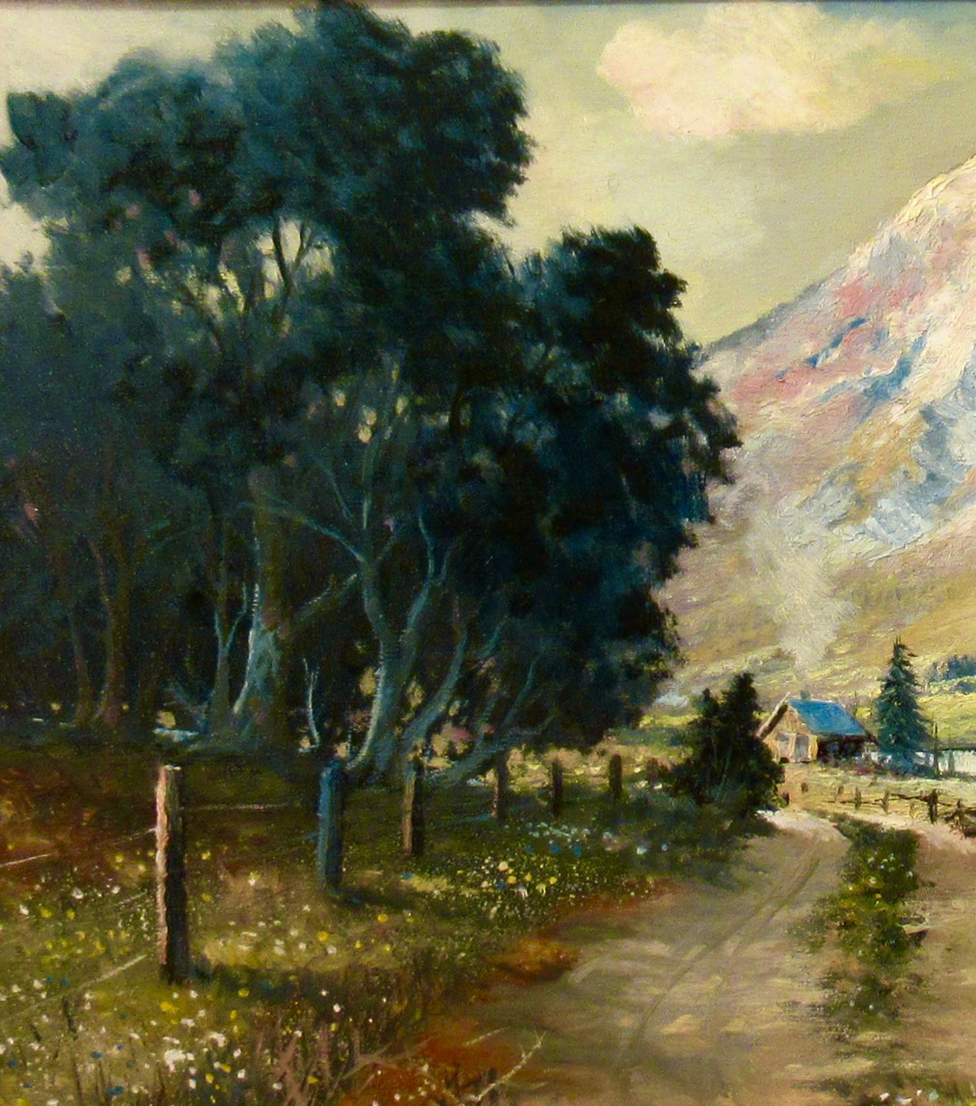 Evening in Jackson Hole - American Impressionist Painting by Bill Shaddix