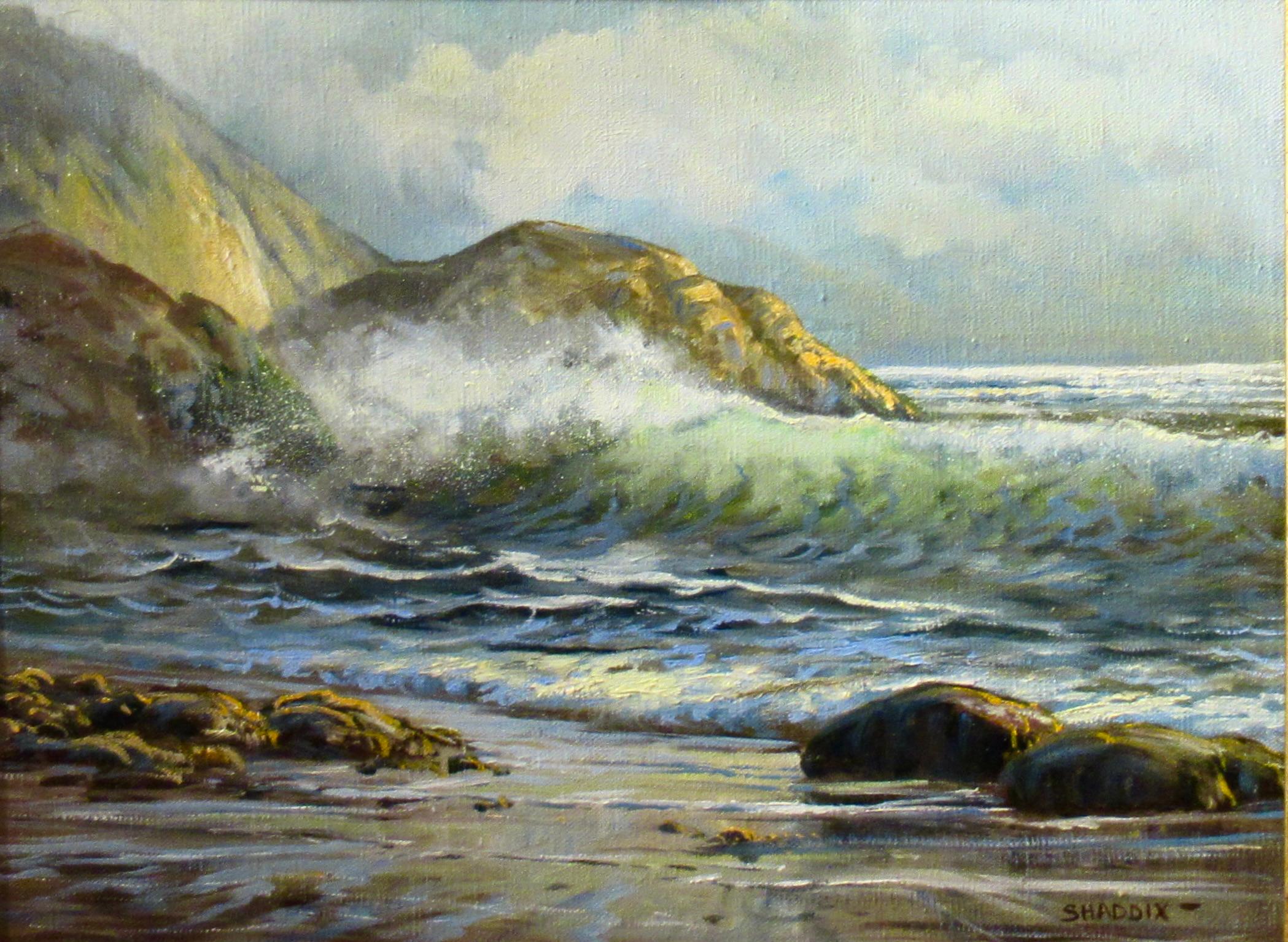 Evening Surf - Painting by Bill Shaddix