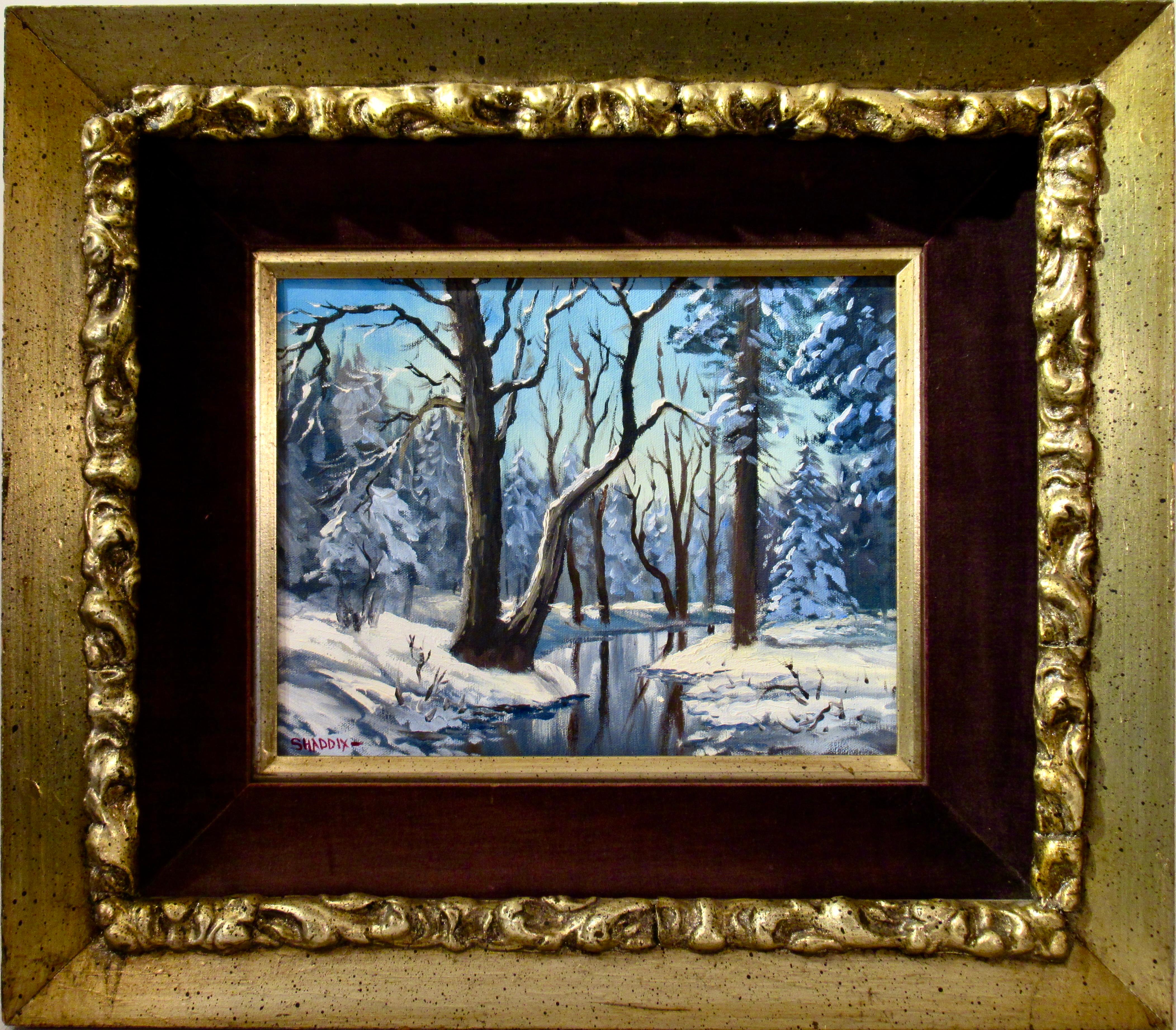 Bill Shaddix Figurative Painting - Winter Landcape