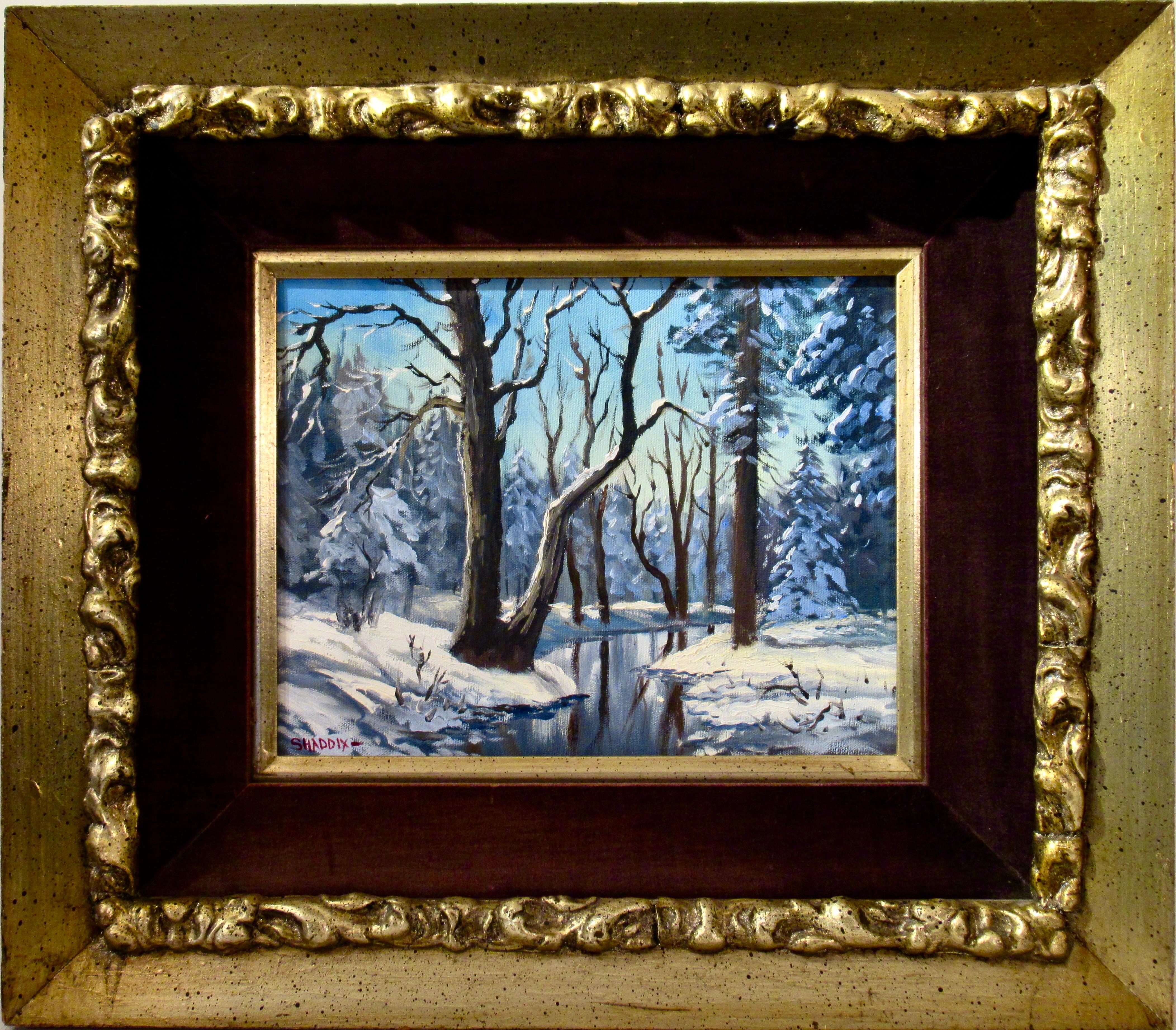 Figurative Painting di Bill Shaddix - Paesaggio invernale