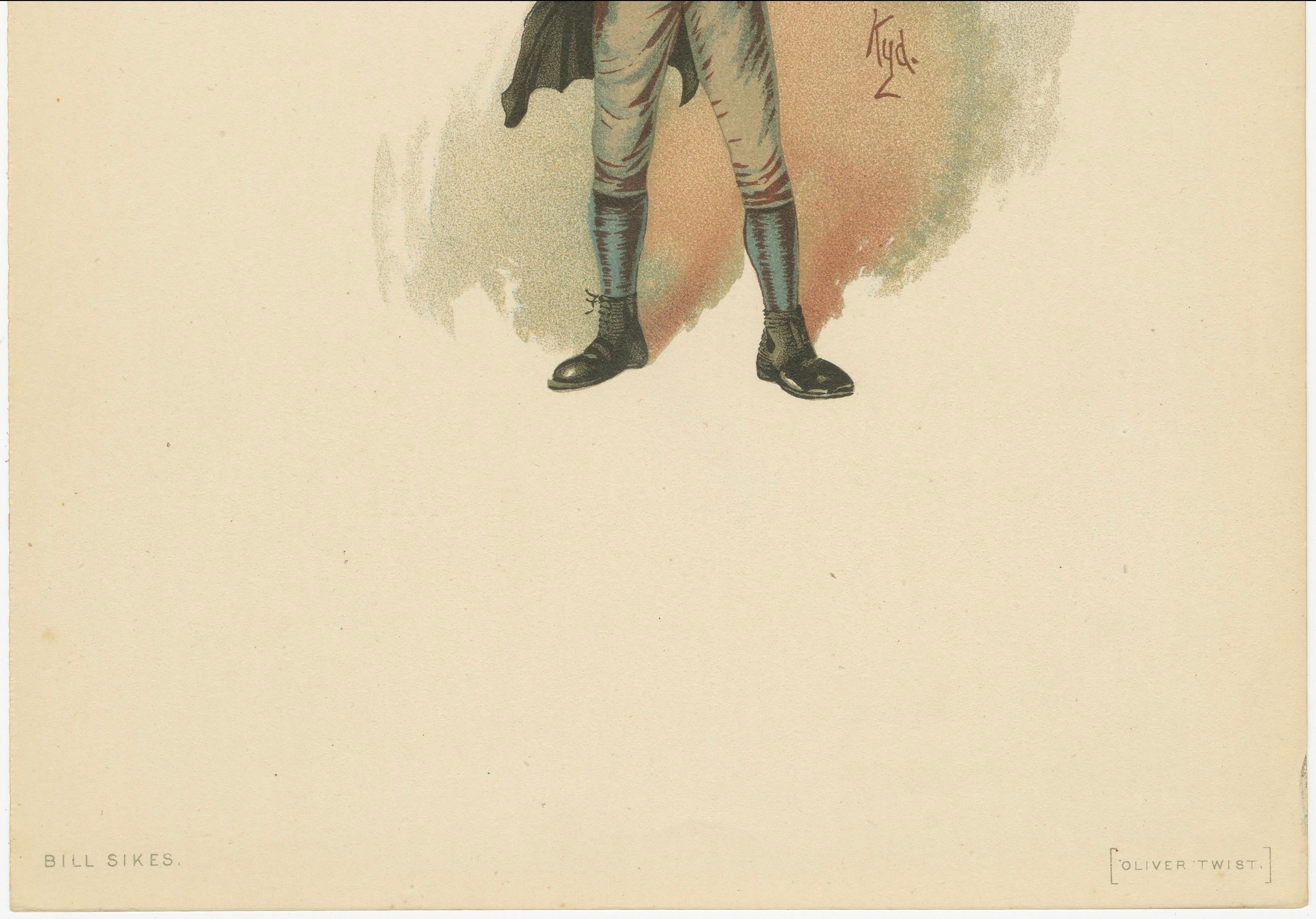 Bill Sikes aus Oliver Twist - Viktorianischer Charakterdruck nach Dickens, ca.1889 (Englisch) im Angebot