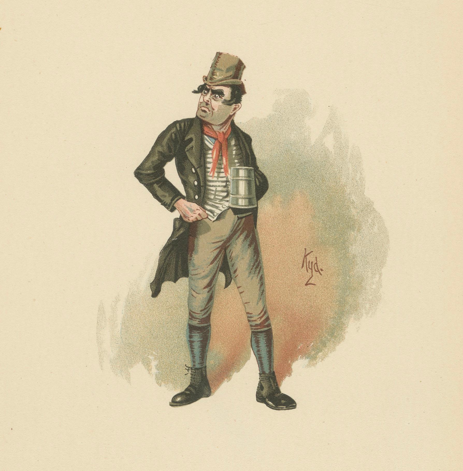 Bill Sikes aus Oliver Twist - Viktorianischer Charakterdruck nach Dickens, ca.1889 (Papier) im Angebot
