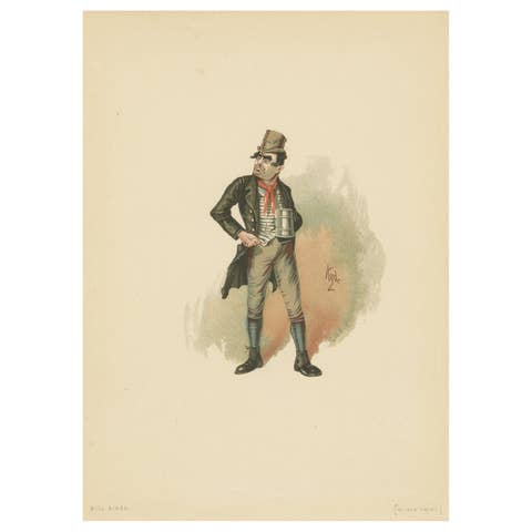 Bill Sikes from Oliver Twist – Victorian Character Print after Dickens, ca.1889