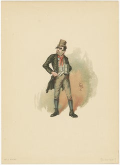 Bill Sikes aus Oliver Twist - Viktorianischer Charakterdruck nach Dickens, ca.1889