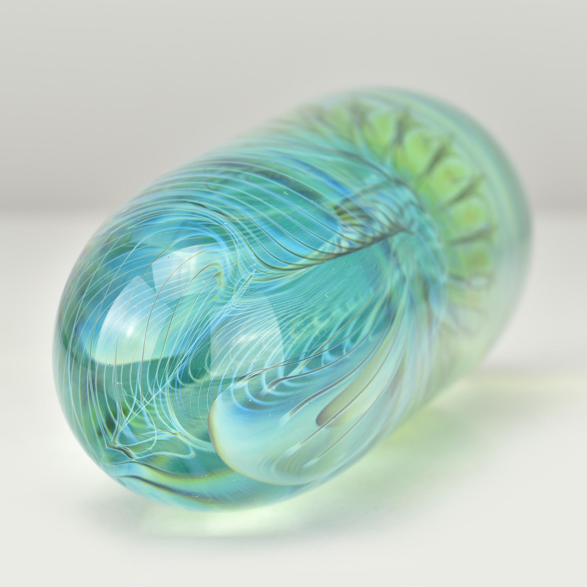 Bill Slade Studio Glass Briefbeschwerer, Bullet Series, signiertes Kunstglas-Objekt im Angebot 3