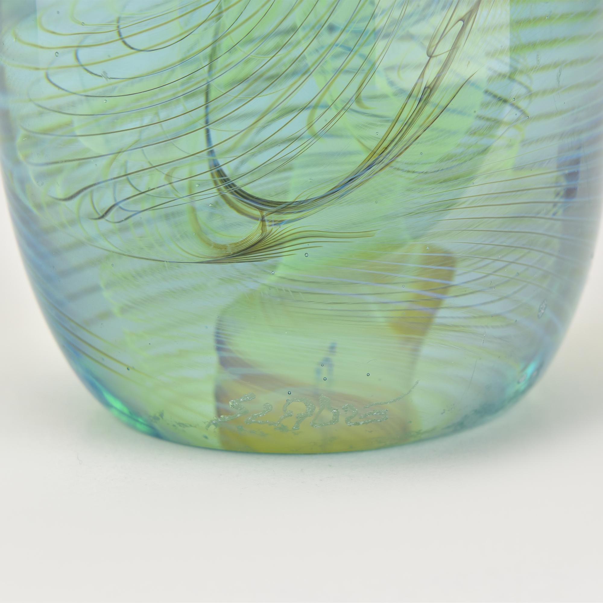 Bill Slade Studio Glass Briefbeschwerer, Bullet Series, signiertes Kunstglas-Objekt im Angebot 5