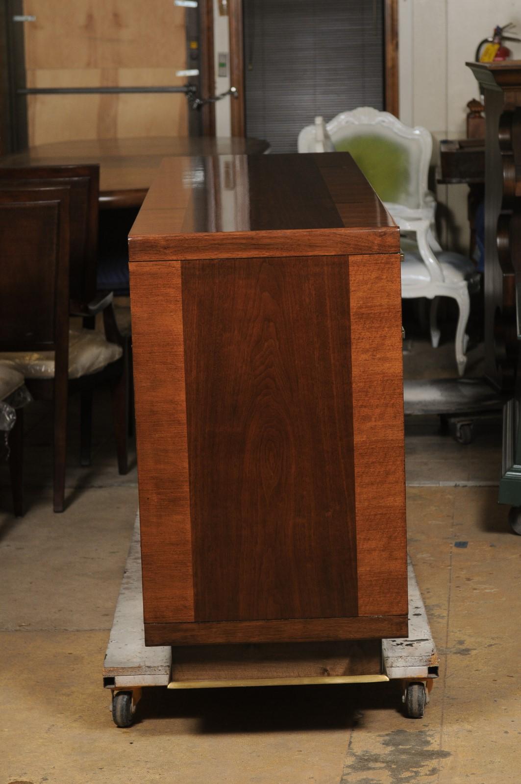 Contemporary Bill Sofield 2 Drawer, 4 Door, Mahogany Credenza/Sideboard