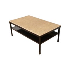Bill Sofield for Baker Furniture Modern Mahogany Raku Top Coffee Table
