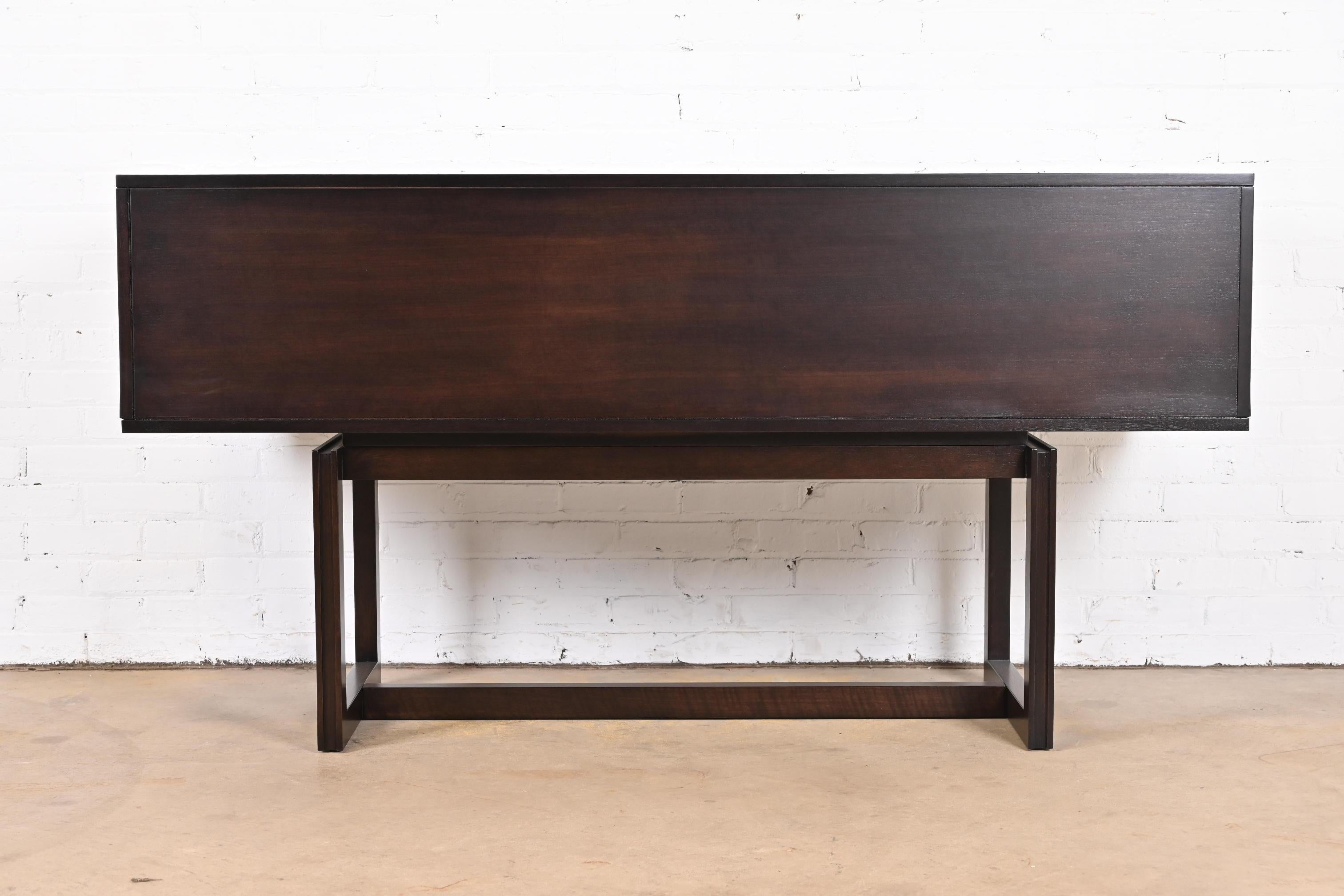 Bill Sofield for Baker Furniture Modern Mahogany Sideboard Credenza, Refinished 11