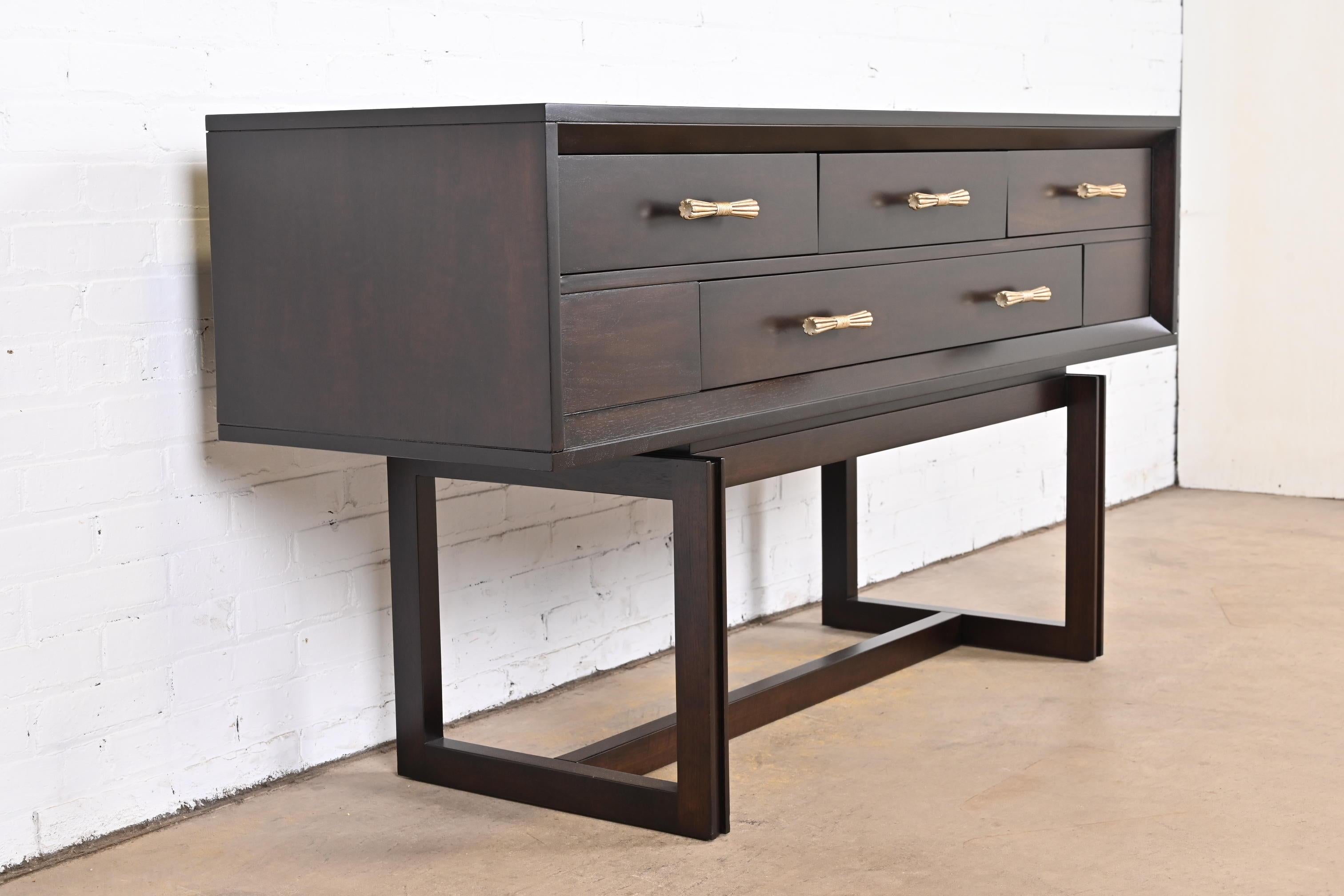 Contemporary Bill Sofield for Baker Furniture Modern Mahogany Sideboard Credenza, Refinished