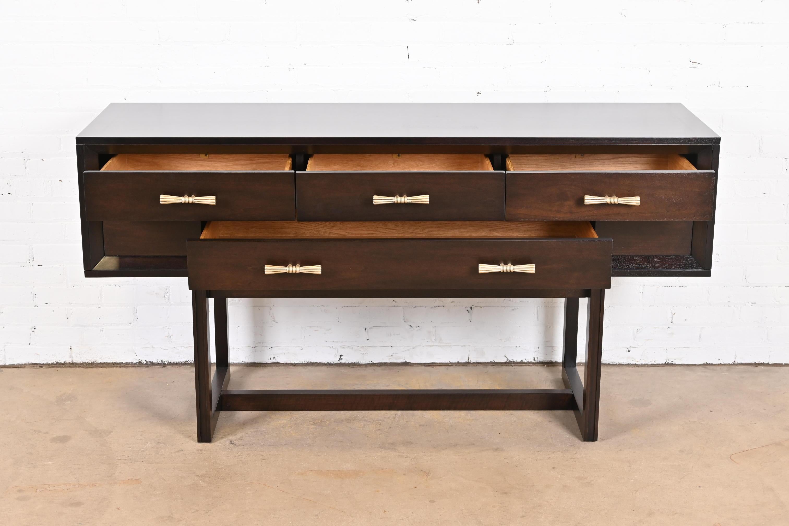 Bill Sofield for Baker Furniture Modern Mahogany Sideboard Credenza, Refinished 1