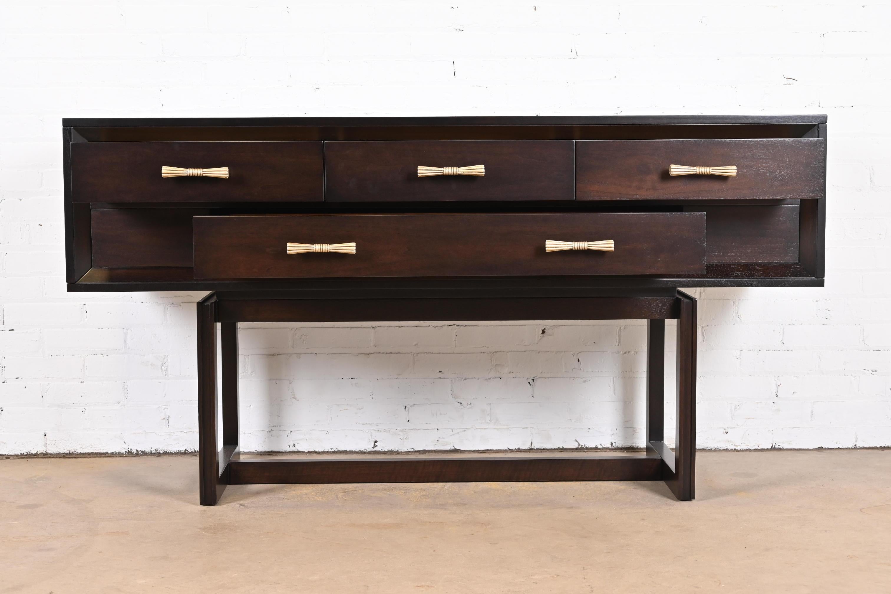 Bill Sofield for Baker Furniture Modern Mahogany Sideboard Credenza, Refinished 2