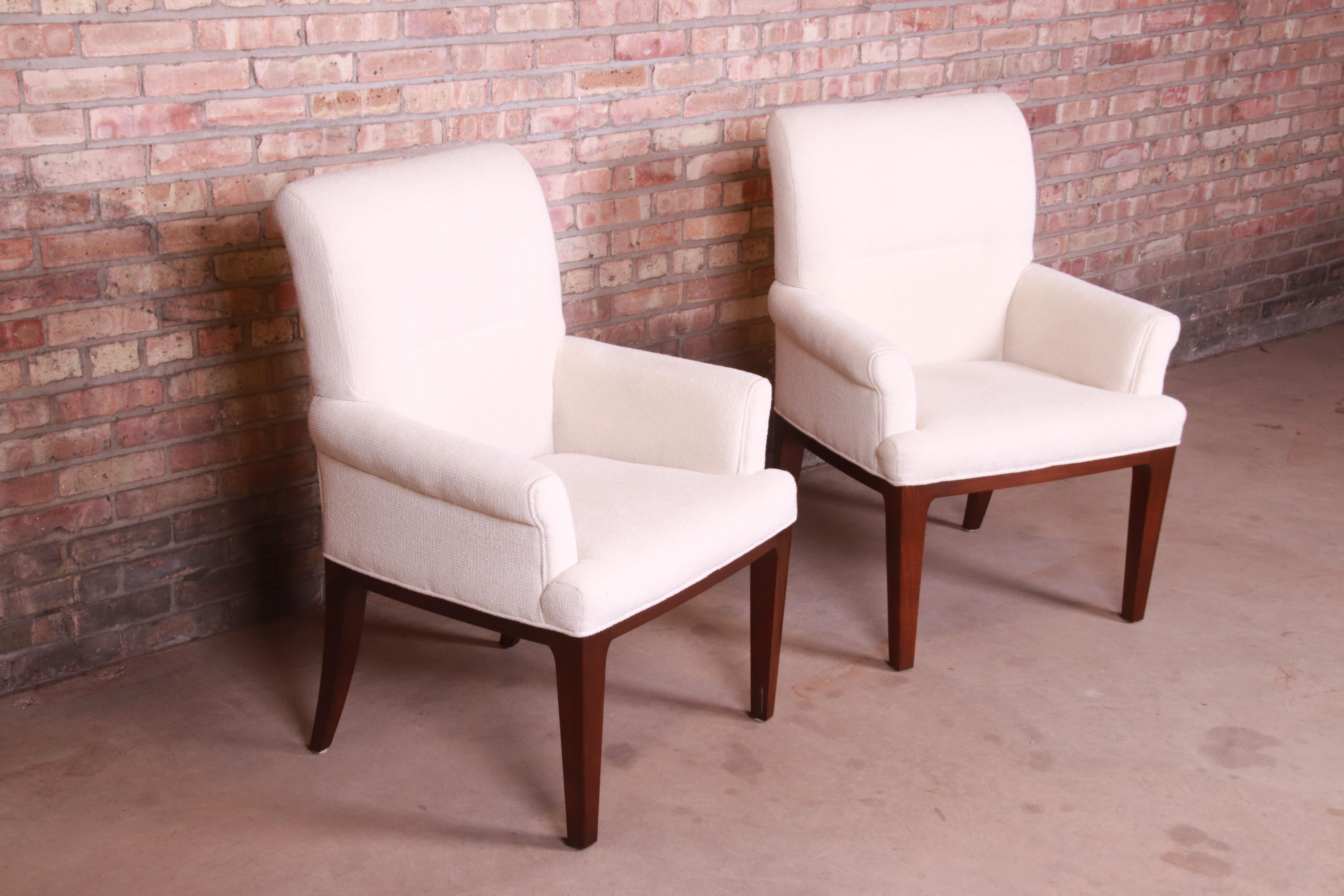 Bill Sofield for Baker Furniture Modern Upholstered Lounge Chairs, Pair In Good Condition In South Bend, IN