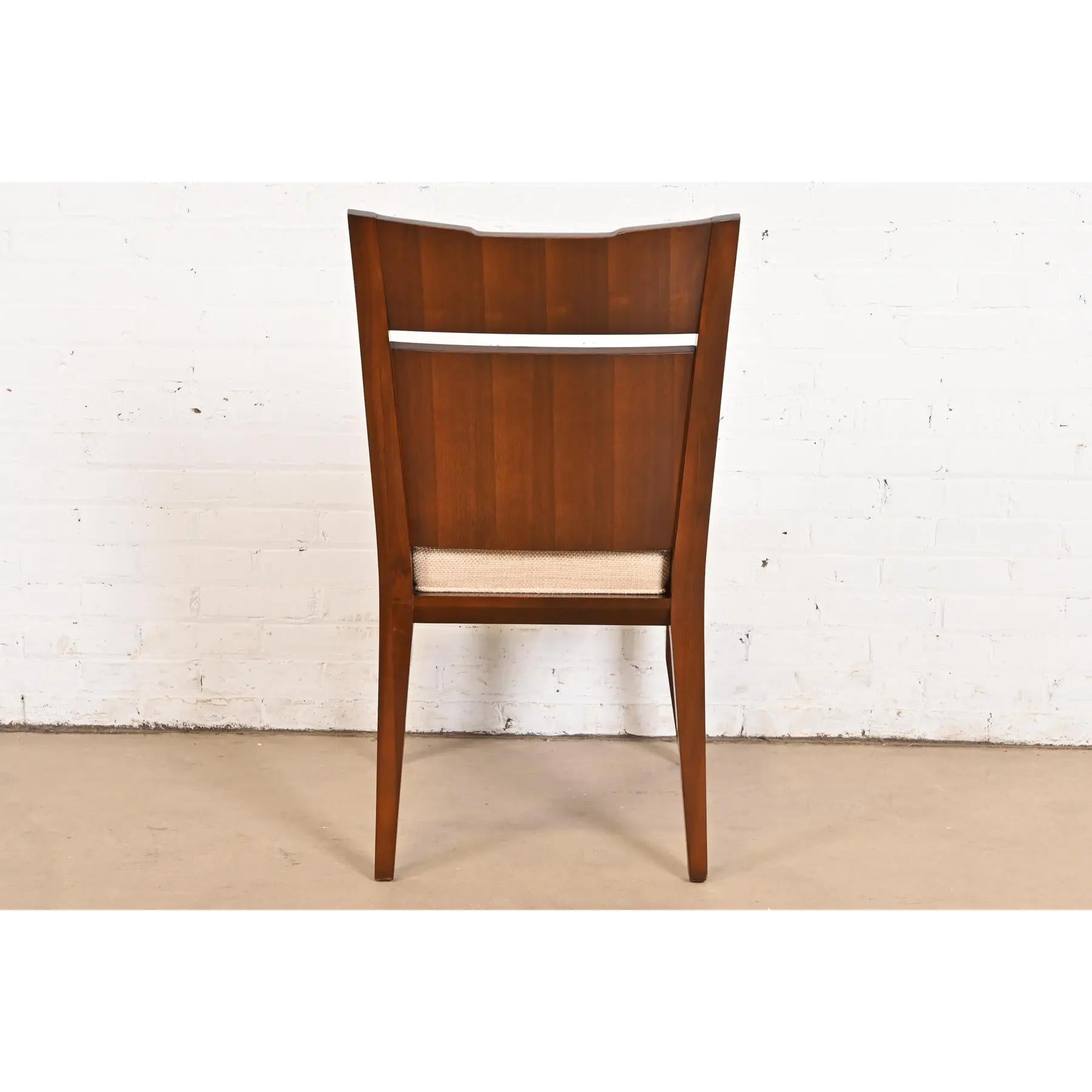 Bill Sofield for Baker Furniture Modern Walnut Dining Chairs, Set of Four 4