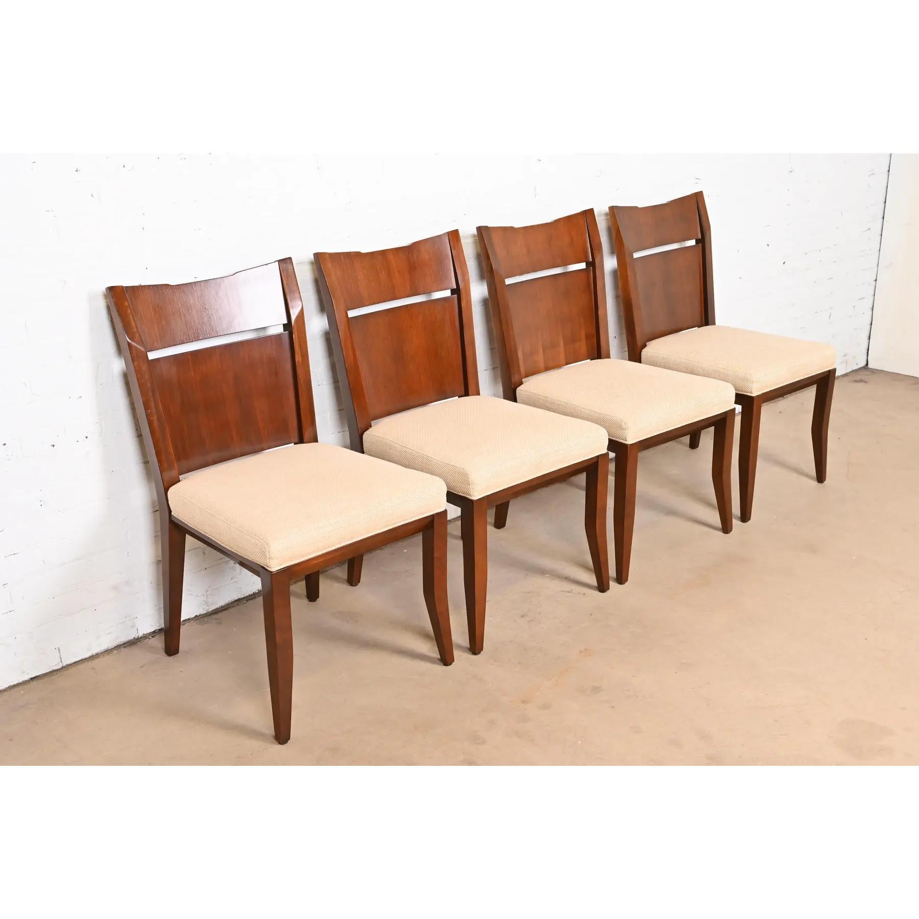 Bill Sofield for Baker Furniture Modern Walnut Dining Chairs, Set of Four In Good Condition In South Bend, IN