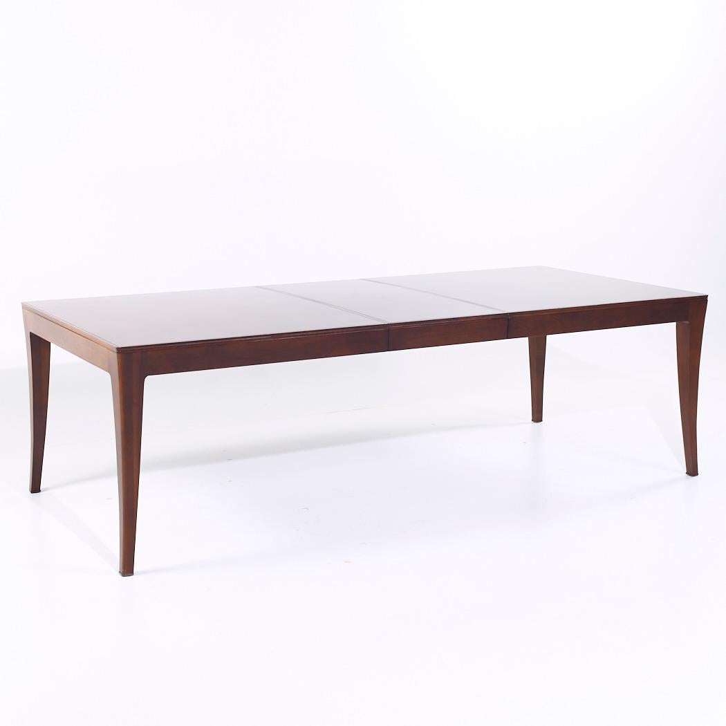 Bill Sofield for Baker Furniture Modern Walnut Expanding Dining Table For Sale 5