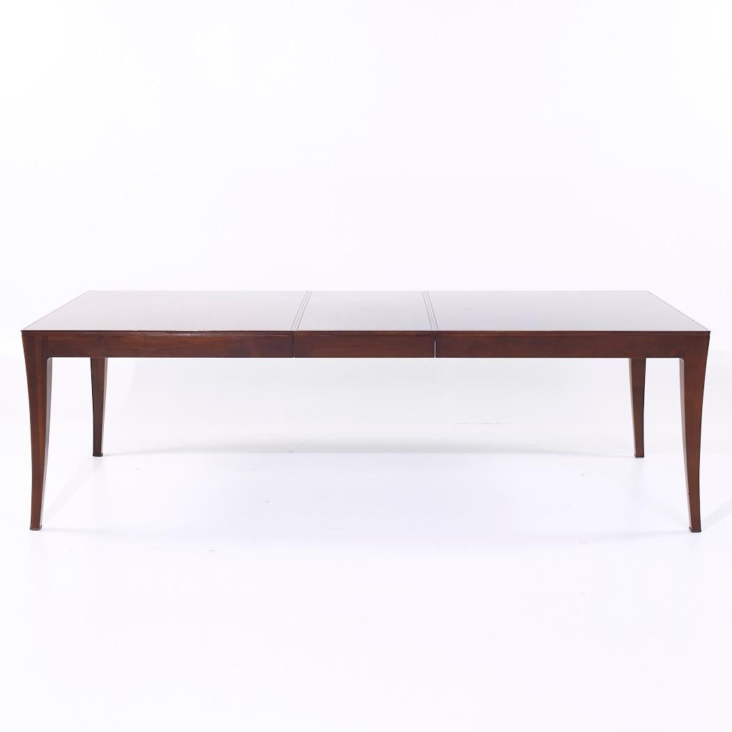 Bill Sofield for Baker Furniture Modern Walnut Expanding Dining Table For Sale 6