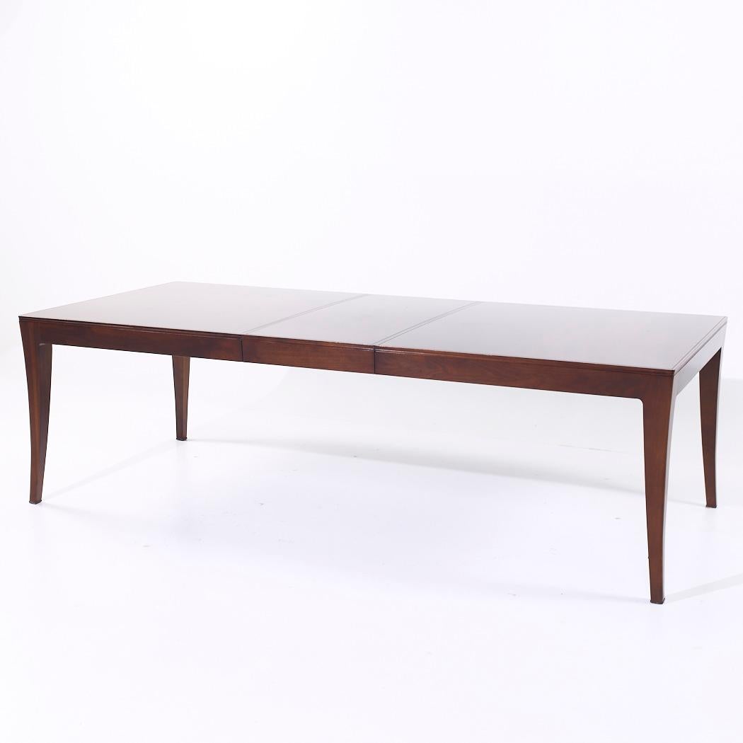 Bill Sofield for Baker Furniture Modern Walnut Expanding Dining Table For Sale 7