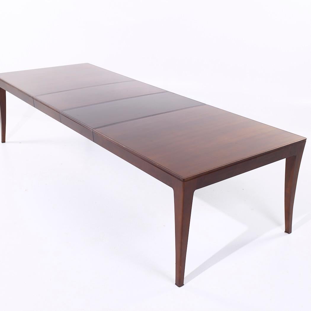 Bill Sofield for Baker Furniture Modern Walnut Expanding Dining Table For Sale 8
