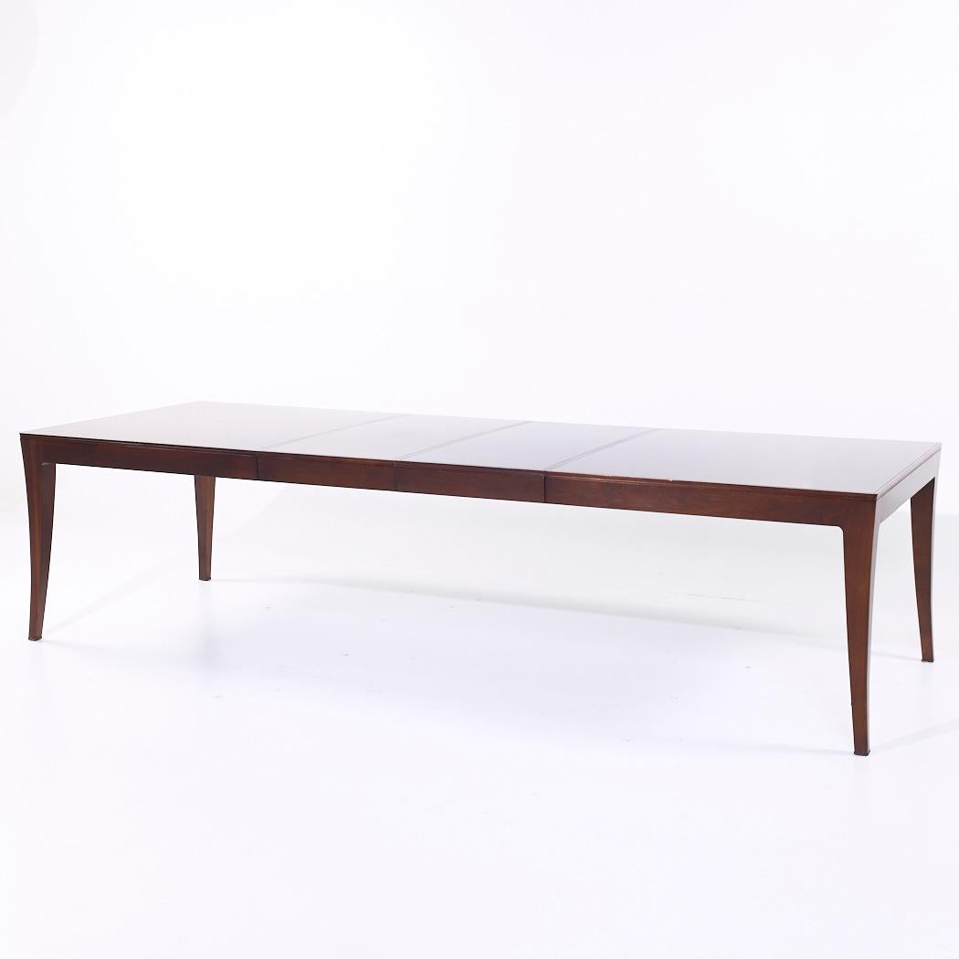 American Bill Sofield for Baker Furniture Modern Walnut Expanding Dining Table For Sale