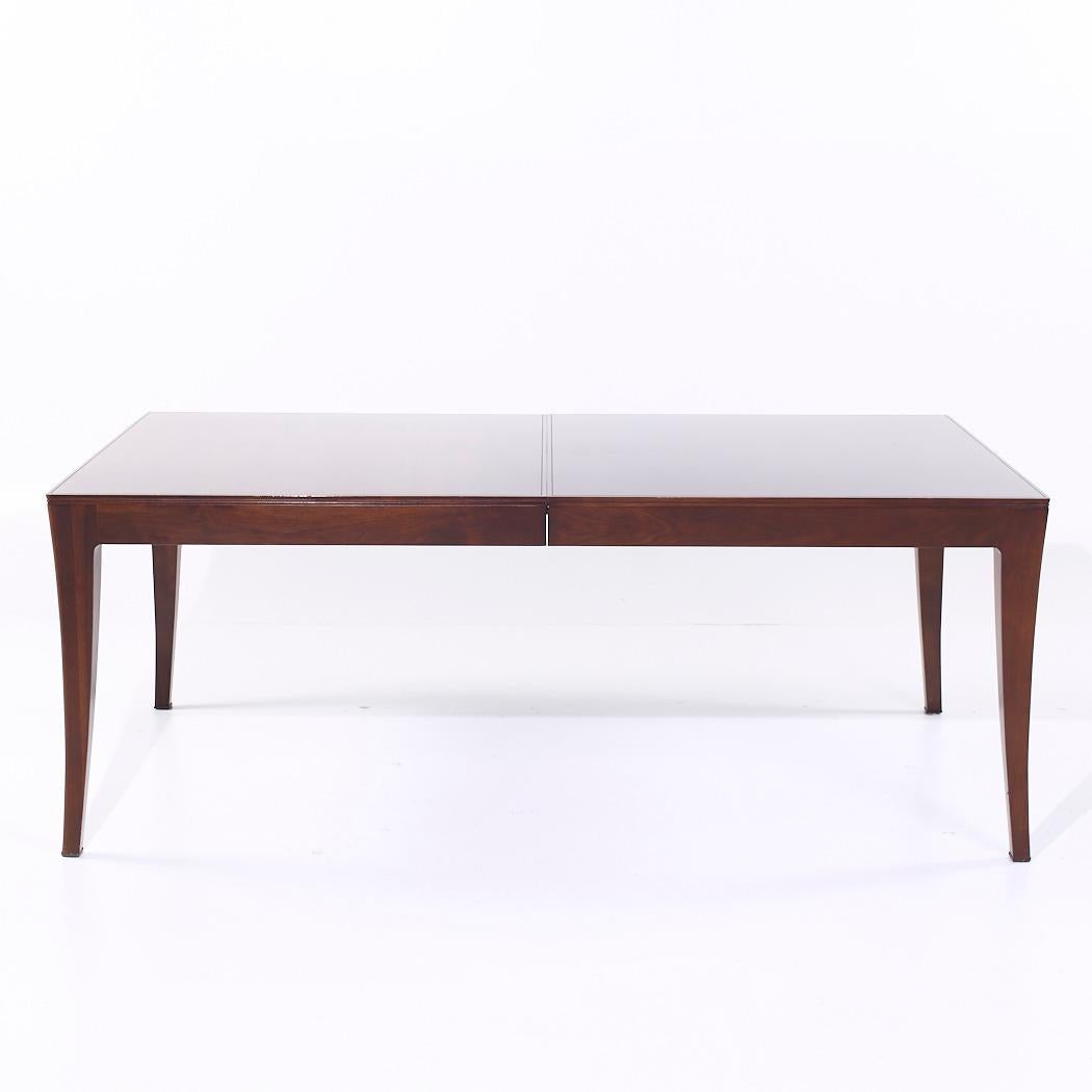Contemporary Bill Sofield for Baker Furniture Modern Walnut Expanding Dining Table For Sale