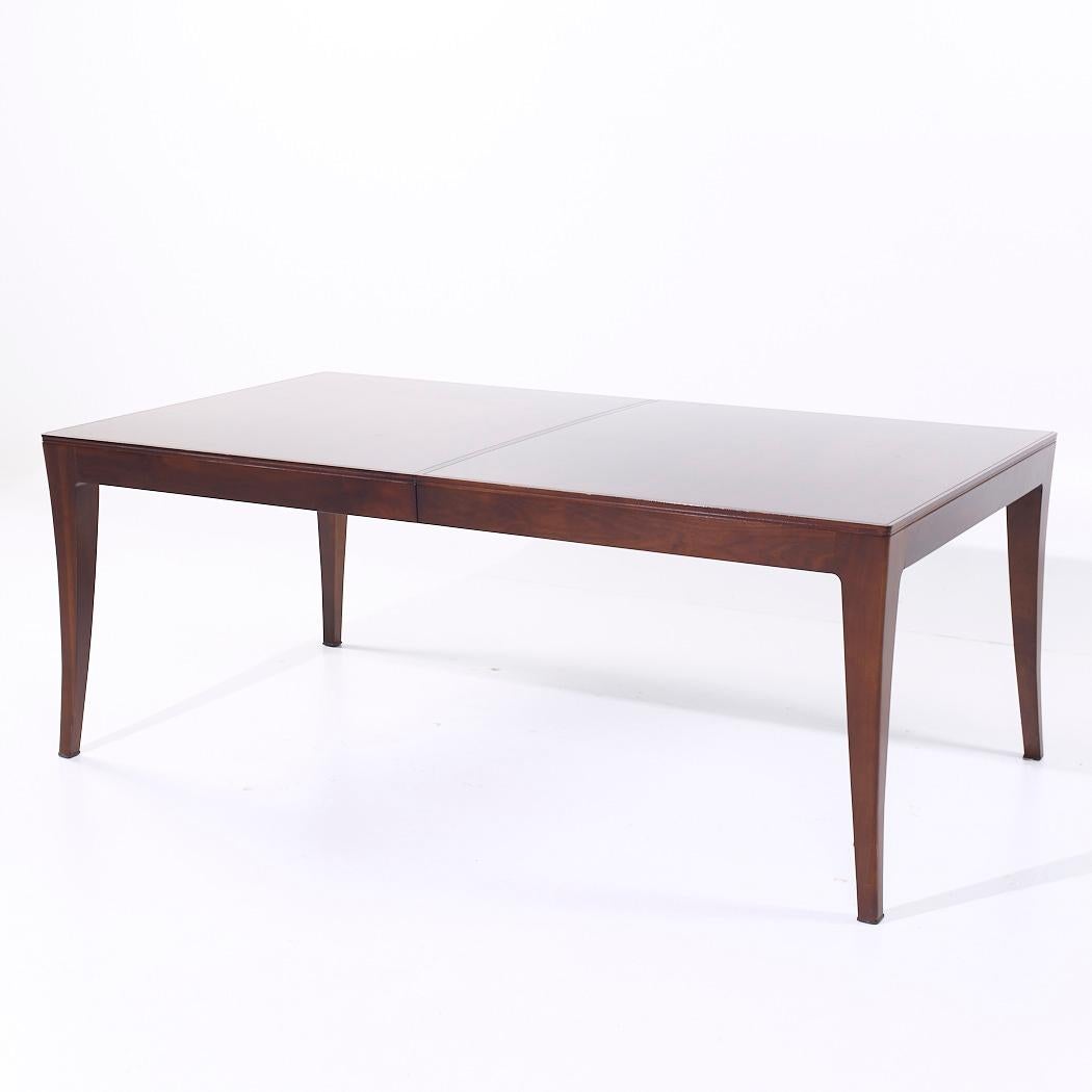 Bill Sofield for Baker Furniture Modern Walnut Expanding Dining Table For Sale 1