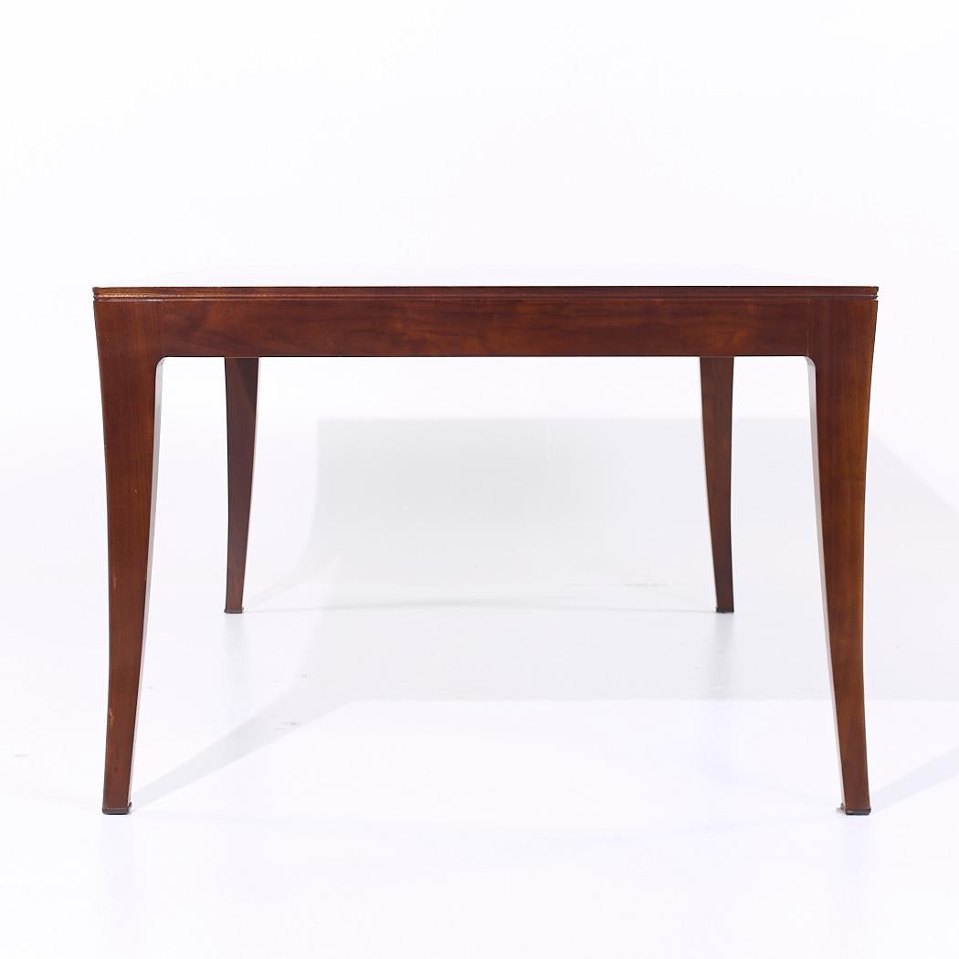 Bill Sofield for Baker Furniture Modern Walnut Expanding Dining Table For Sale 2