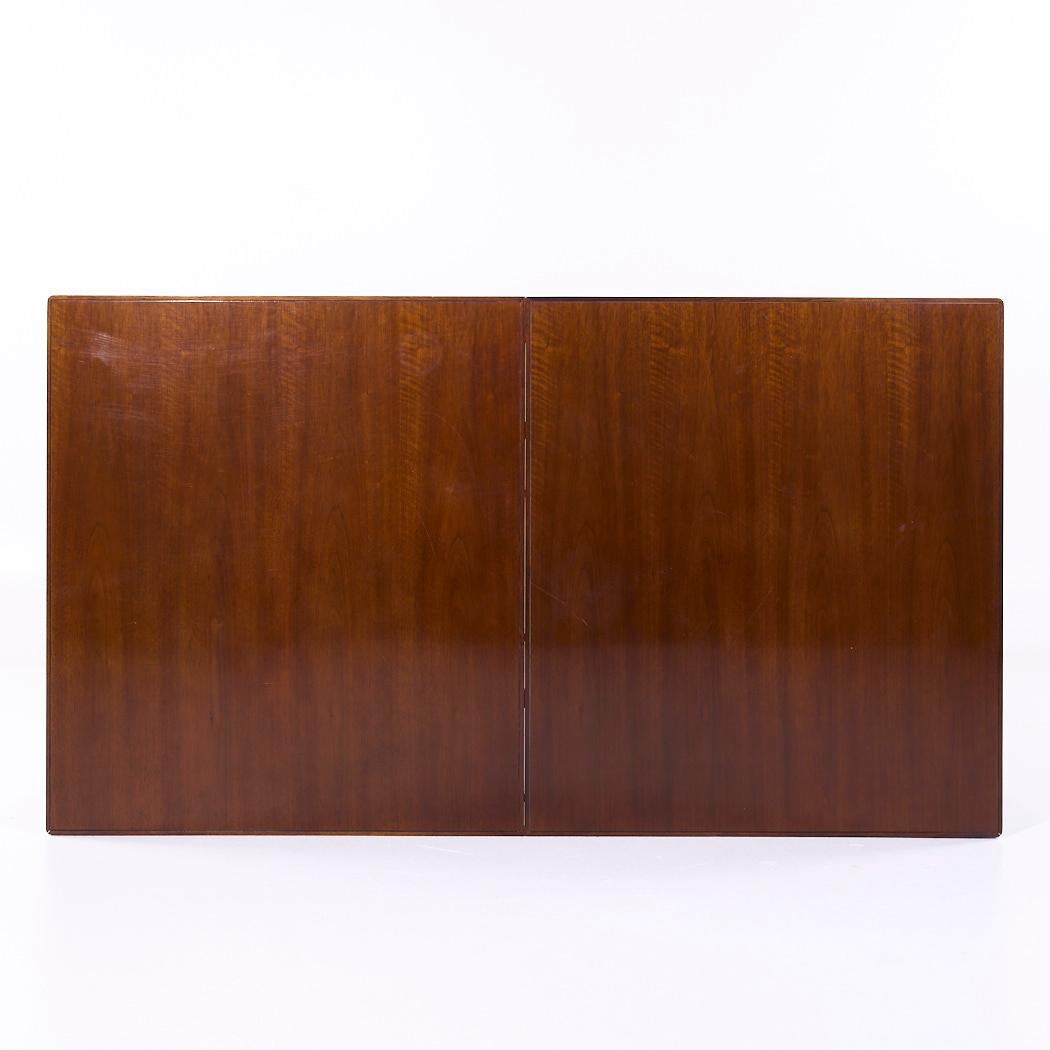 Bill Sofield for Baker Furniture Modern Walnut Expanding Dining Table For Sale 4