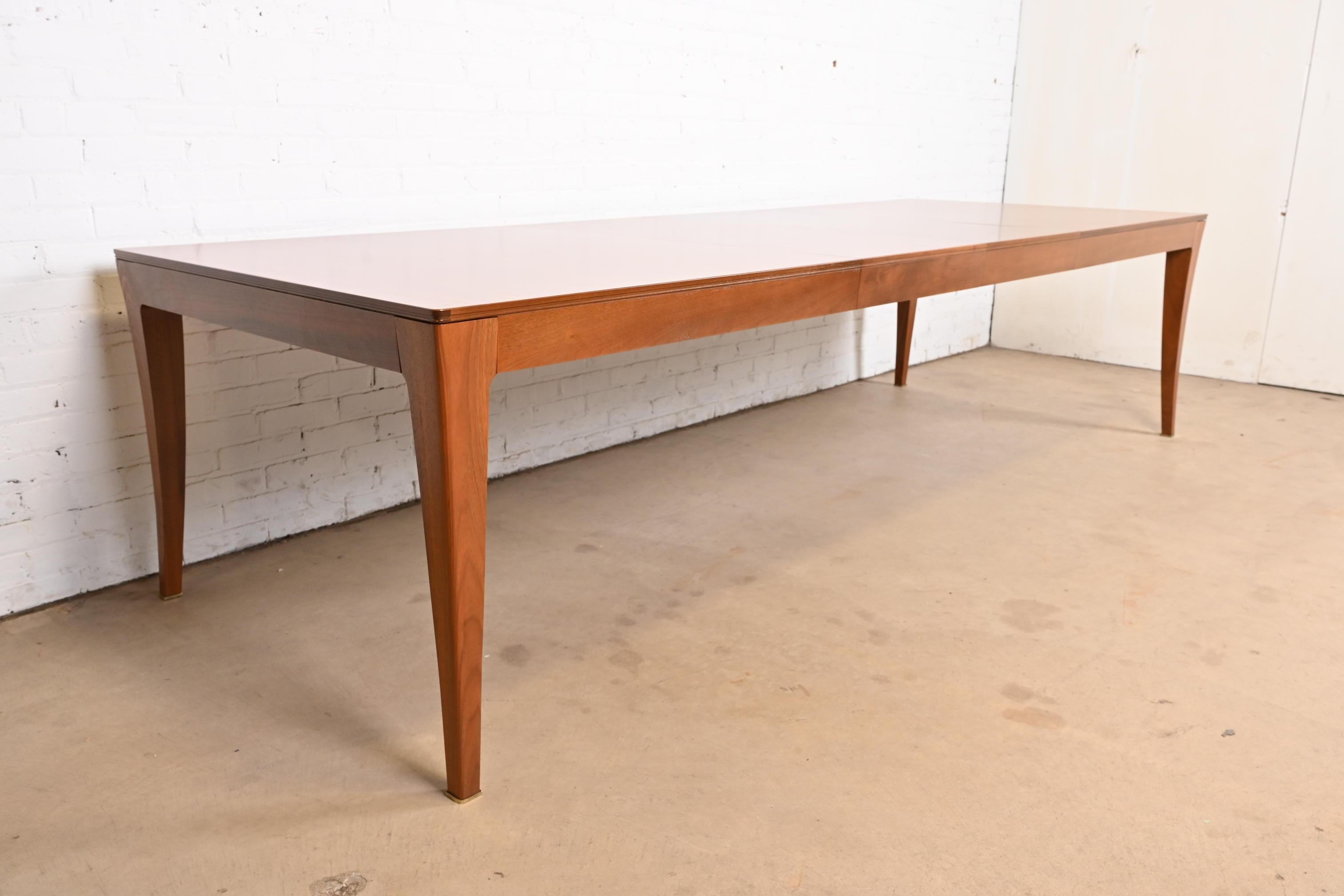 Contemporary Bill Sofield for Baker Furniture Modern Walnut Dining Table, Newly Refinished For Sale