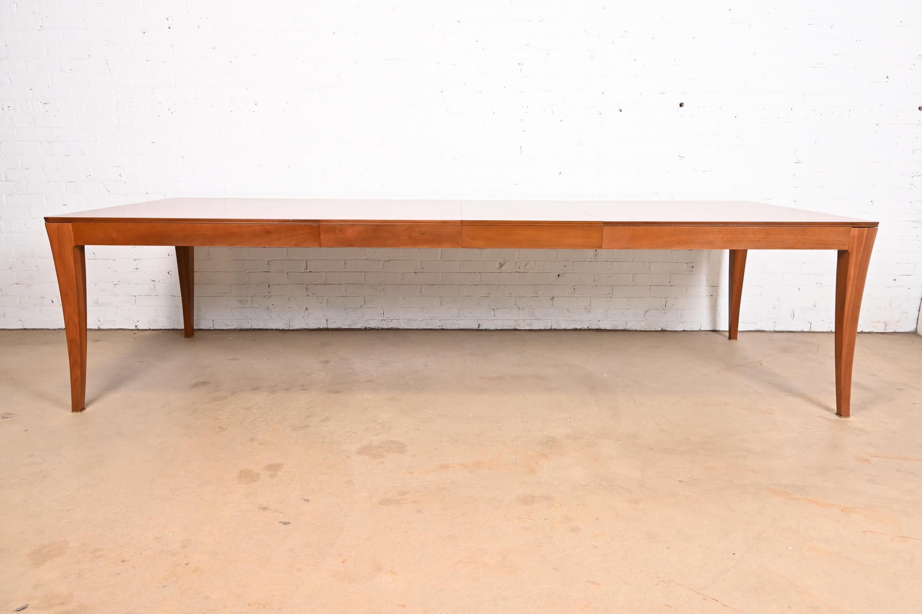 American Bill Sofield for Baker Furniture Modern Walnut Dining Table, Newly Refinished For Sale
