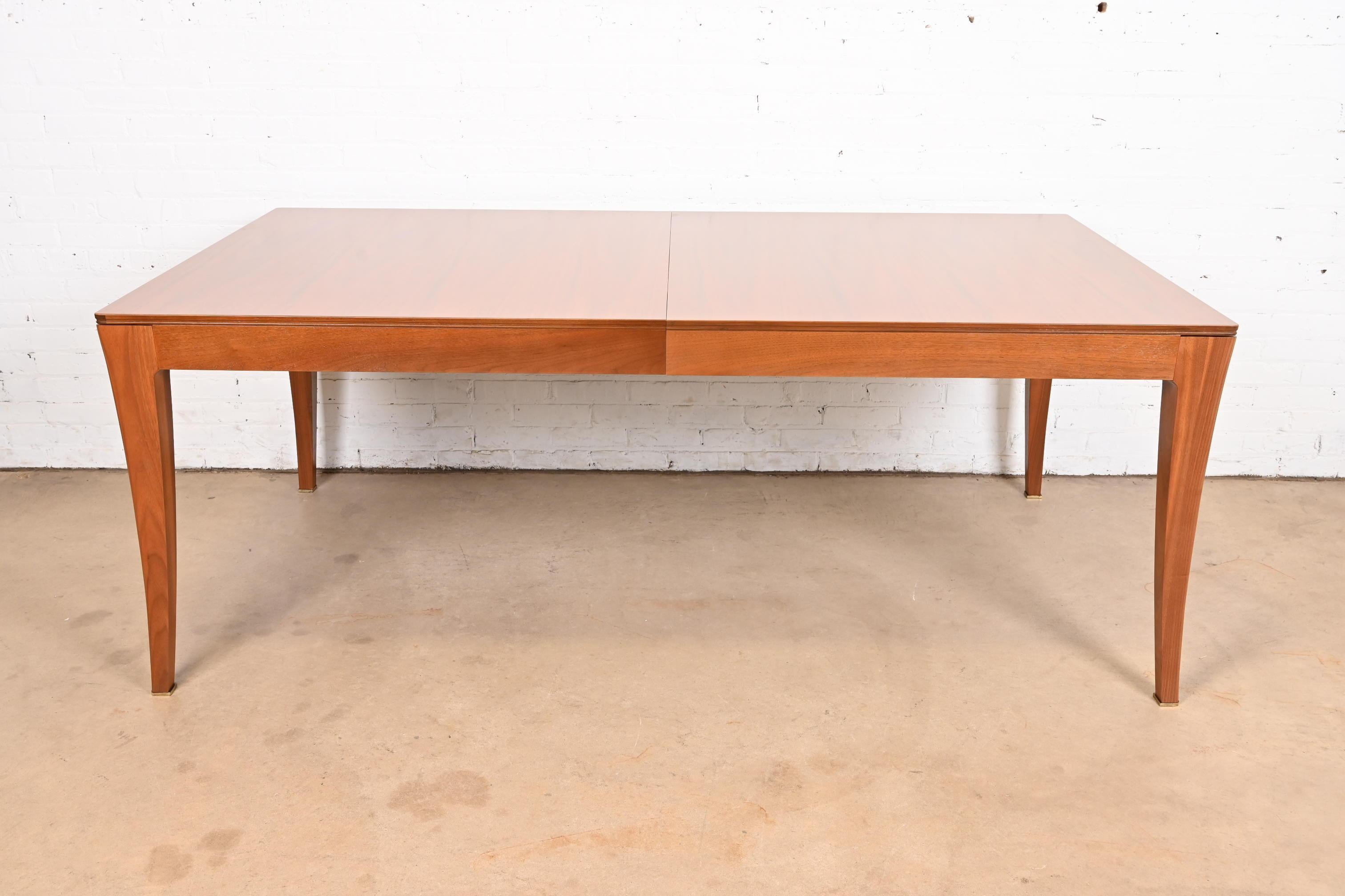 Bill Sofield for Baker Furniture Modern Walnut Dining Table, Newly Refinished For Sale 1