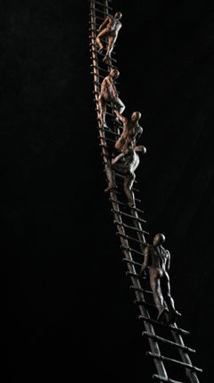 "Climbers : The Ladder II" (2024), sculpture originale en bronze de Bill Starke