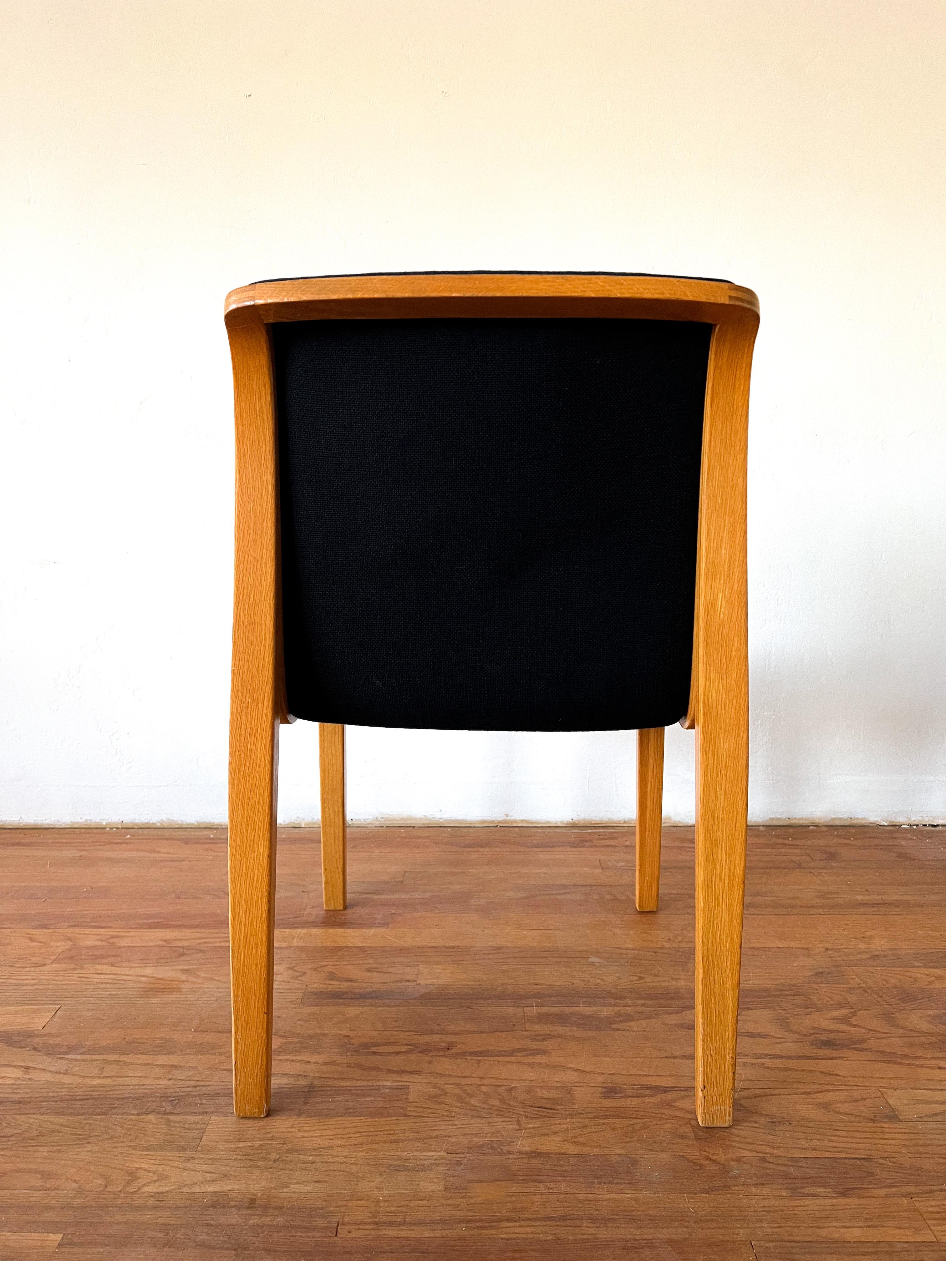Fabric Bill Stephens Bentwood Dining Chair for Knoll For Sale