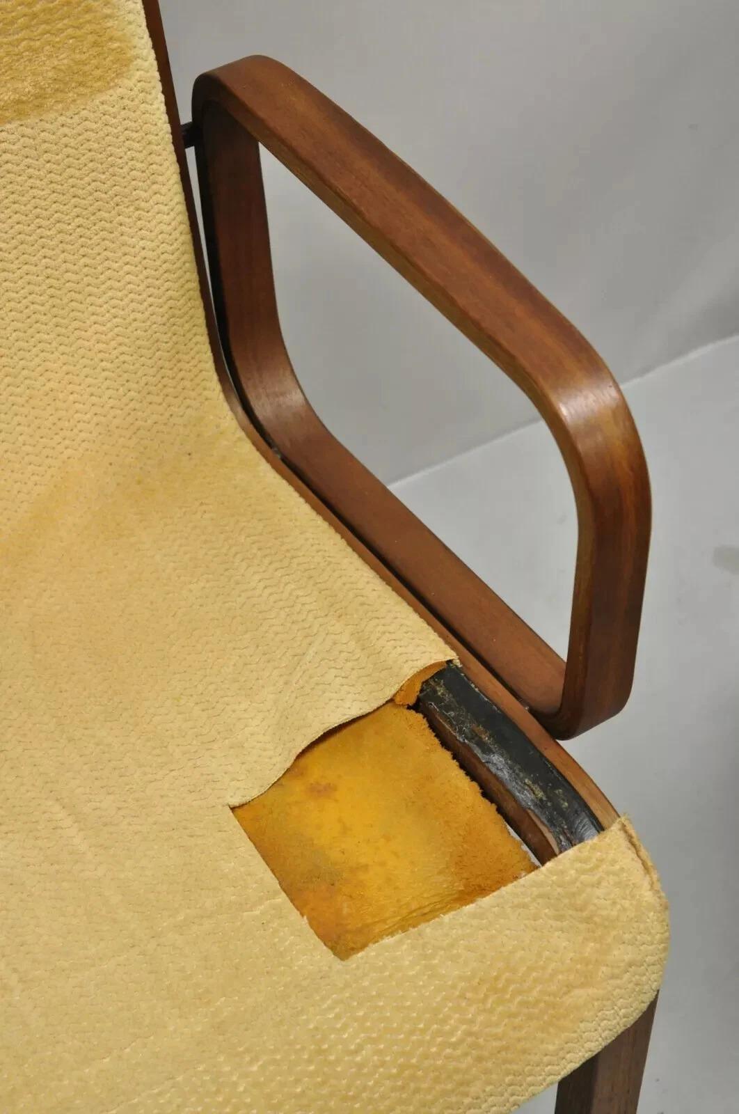 Bill Stephens für Knoll Moderner gepolsterter Esszimmerstuhl aus Bugholz, Mitte des Jahrhunderts (20. Jahrhundert) im Angebot