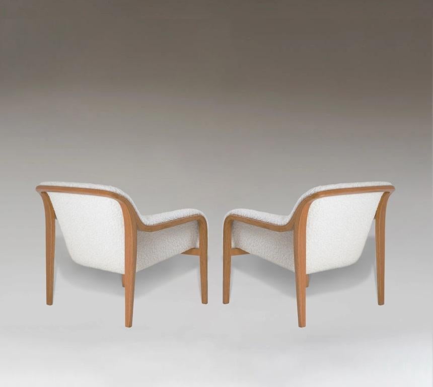 Bouclé Bill Stephens Knoll Vintage 1315 Lounge Chairs For Sale